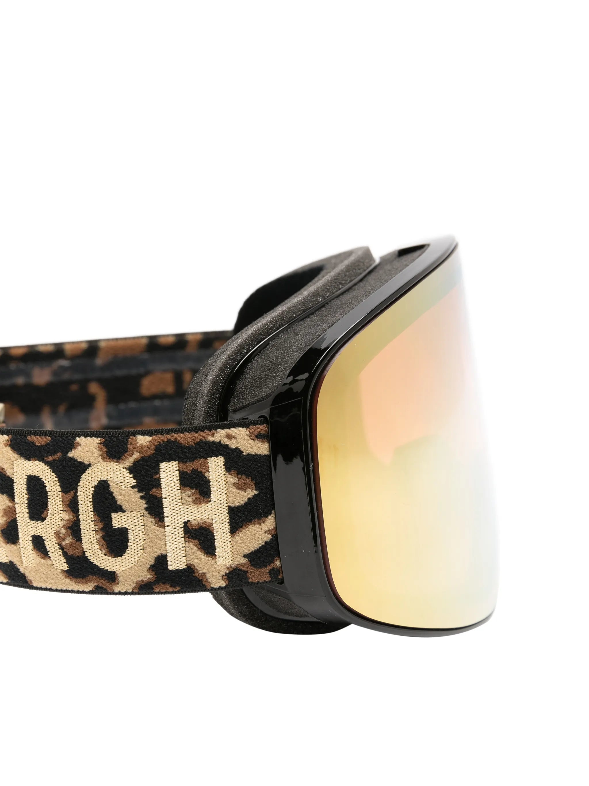 Aero leopard-print ski goggles