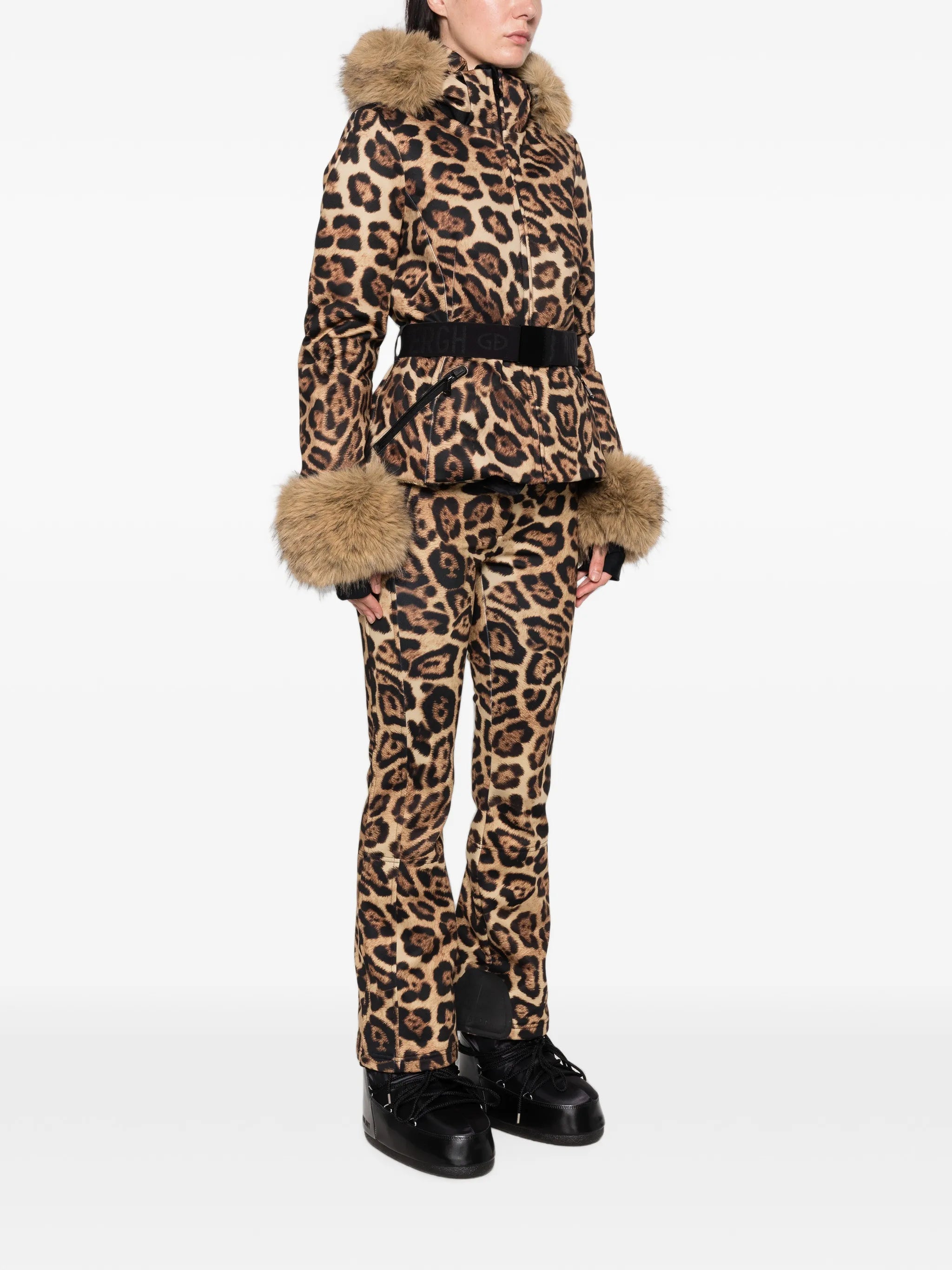 Jagger leopard-print ski jacket