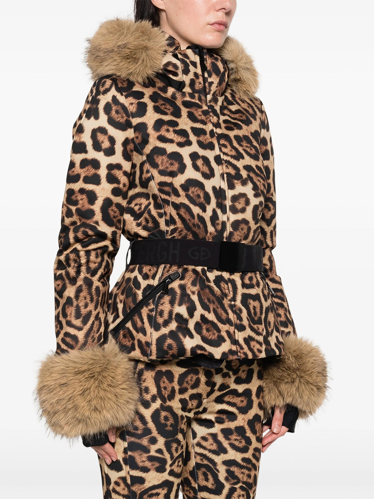 Jagger leopard-print ski jacket