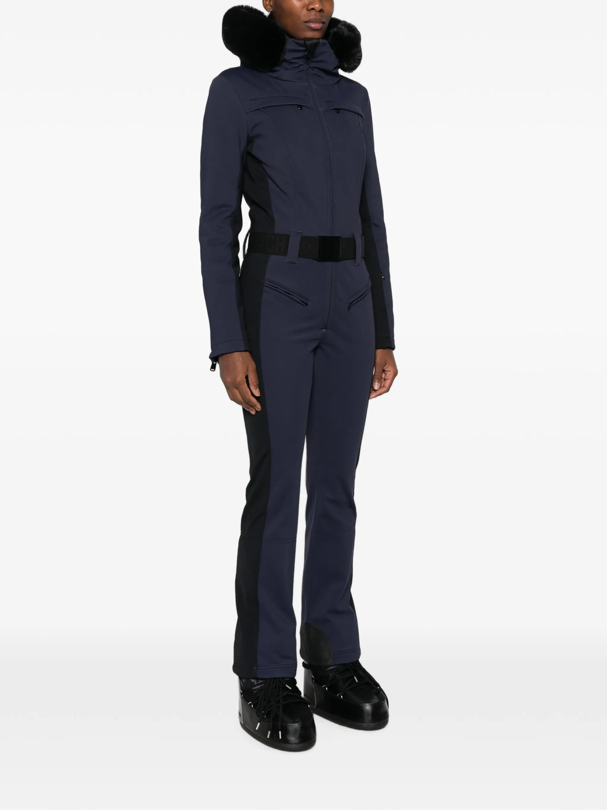 Parry faux-fur-trim ski suit