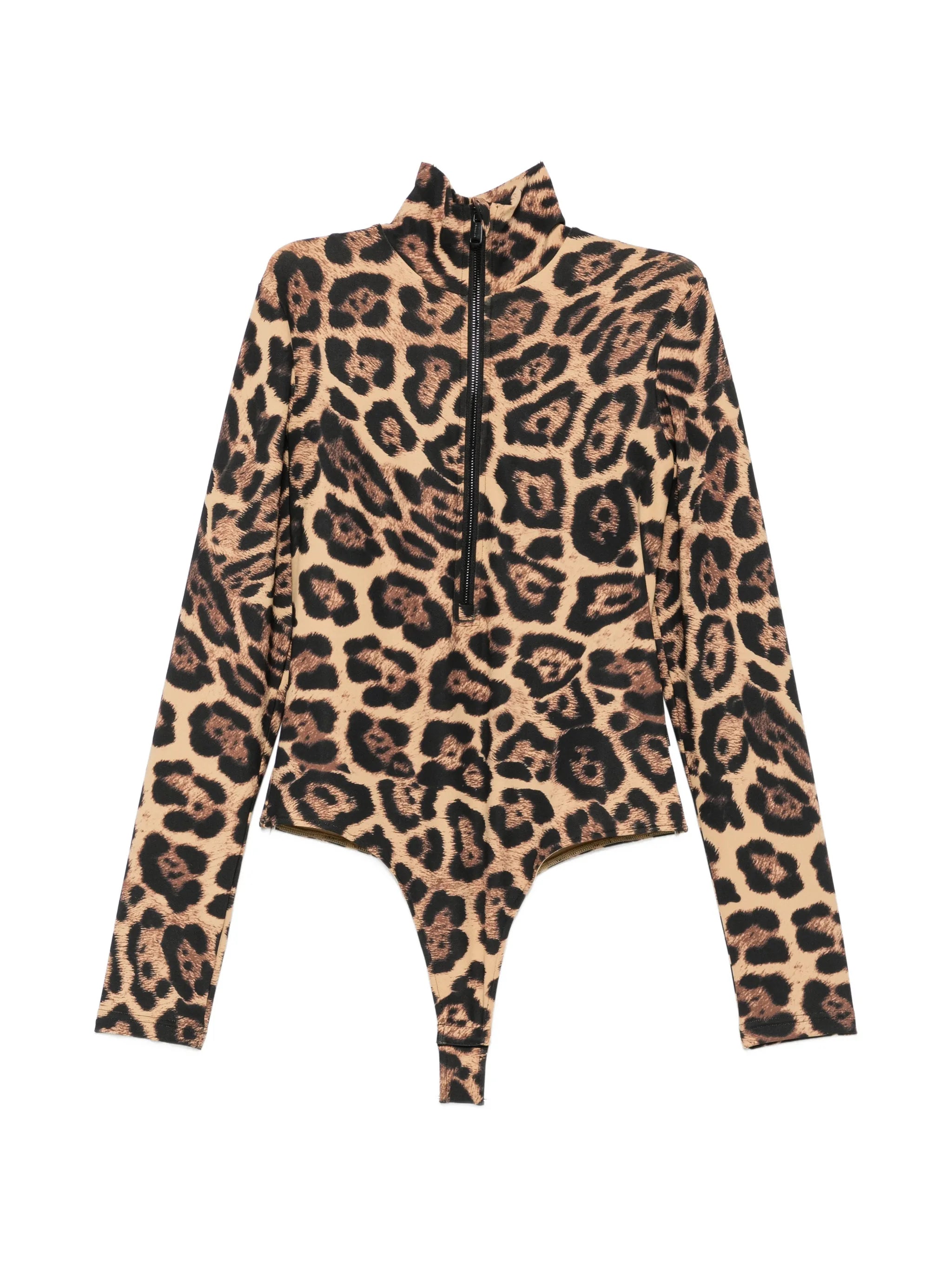leopard-print bodysuit