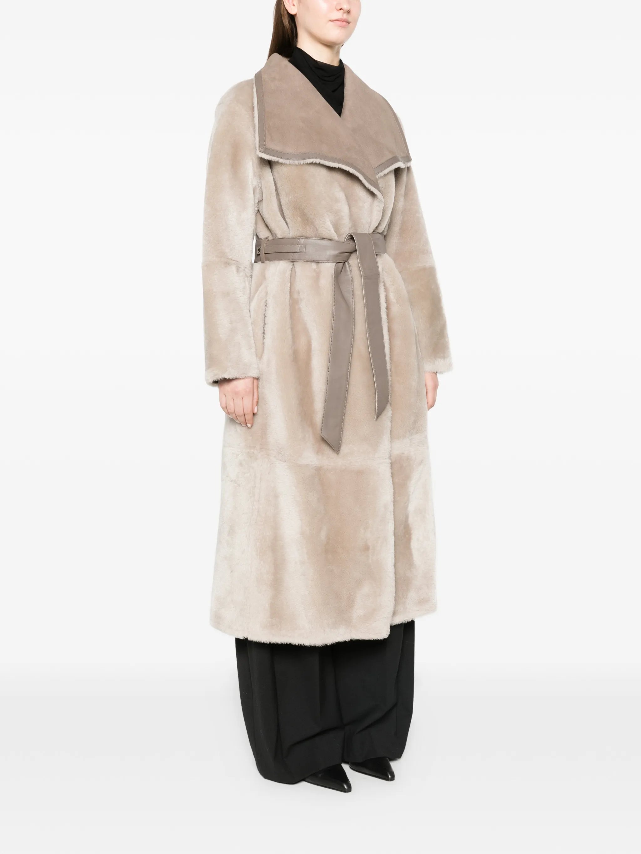 Marian reversible wrap coat