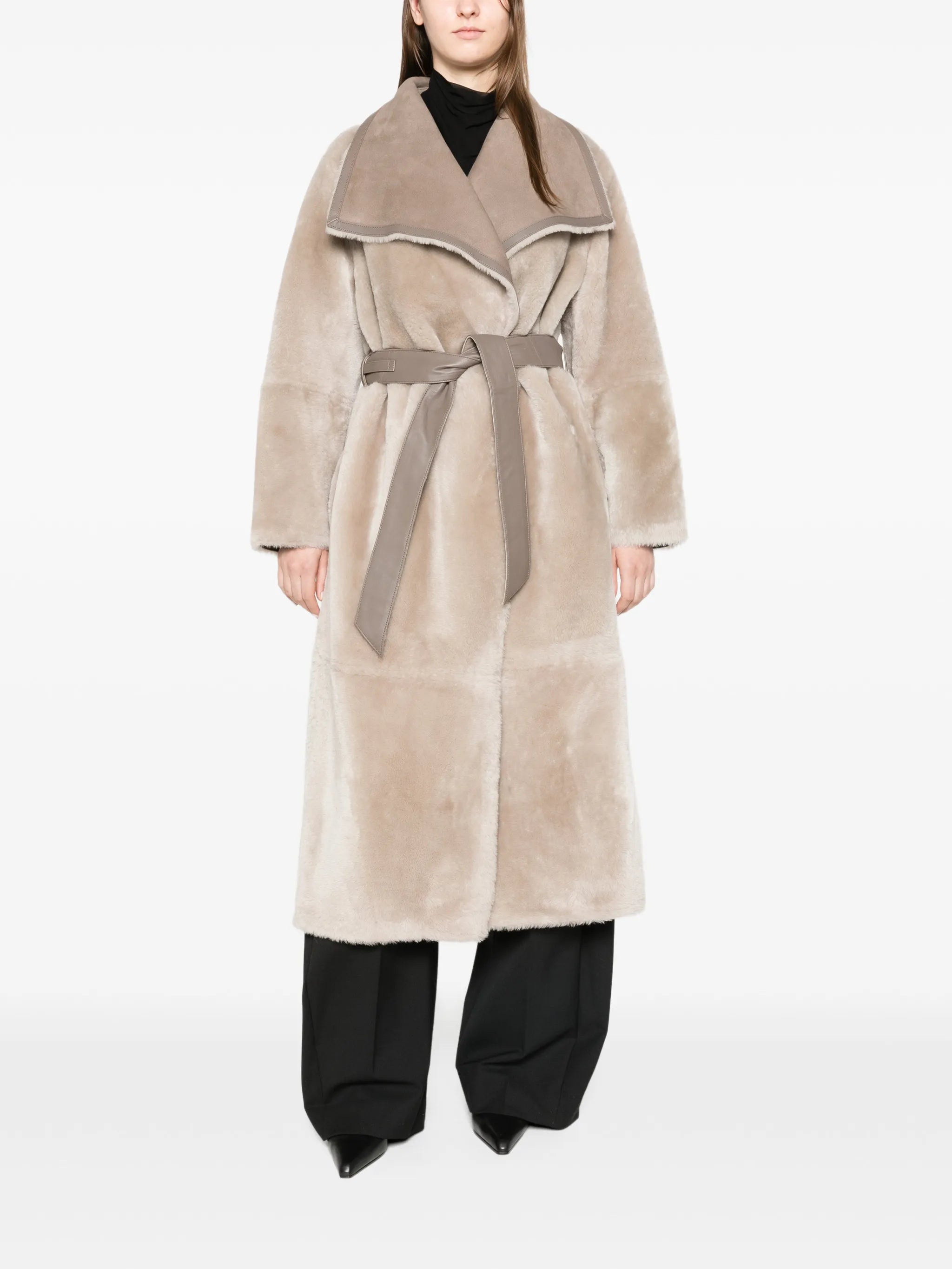 Marian reversible wrap coat