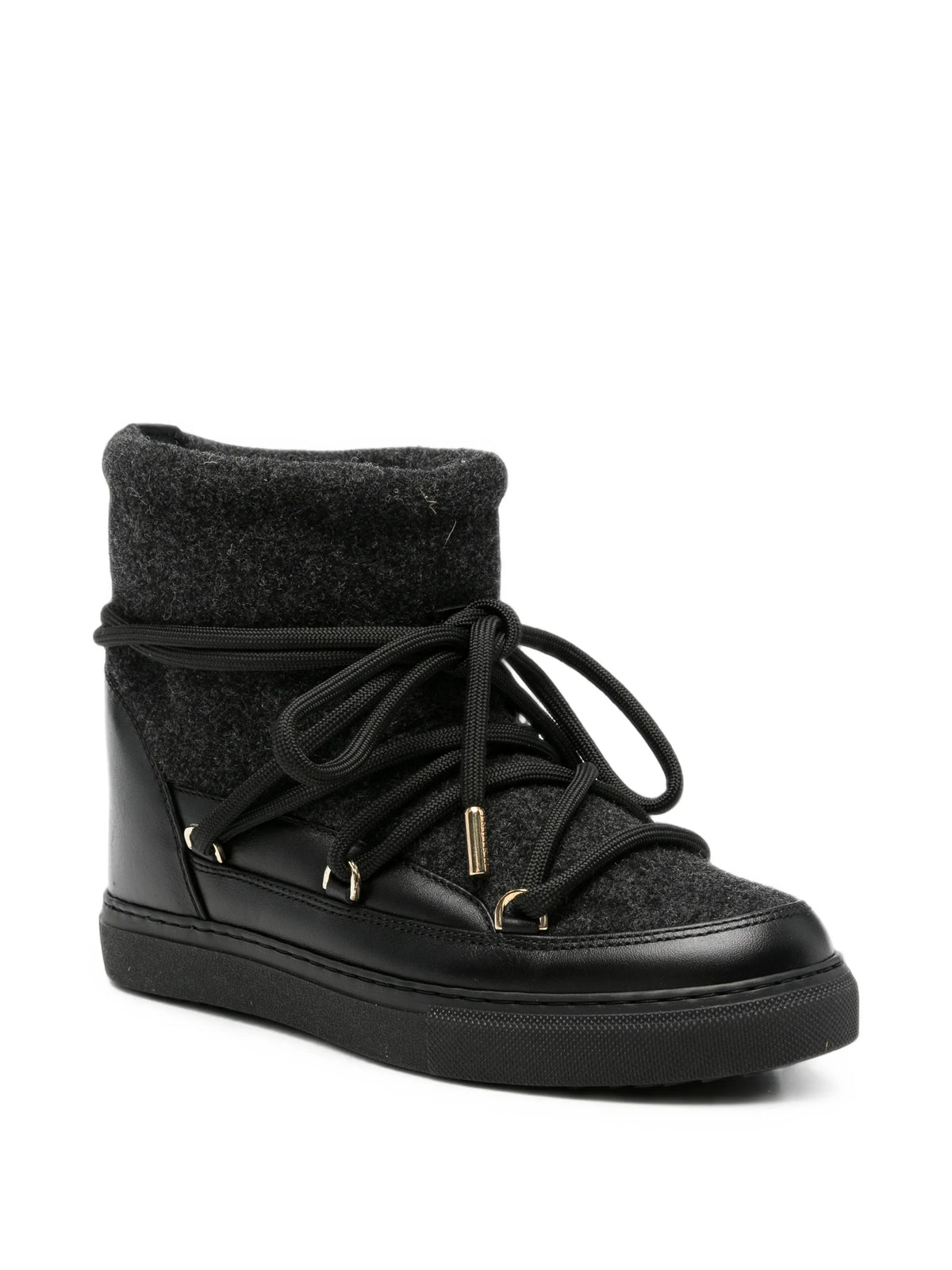 Felt Leather-Trimmed snow boots