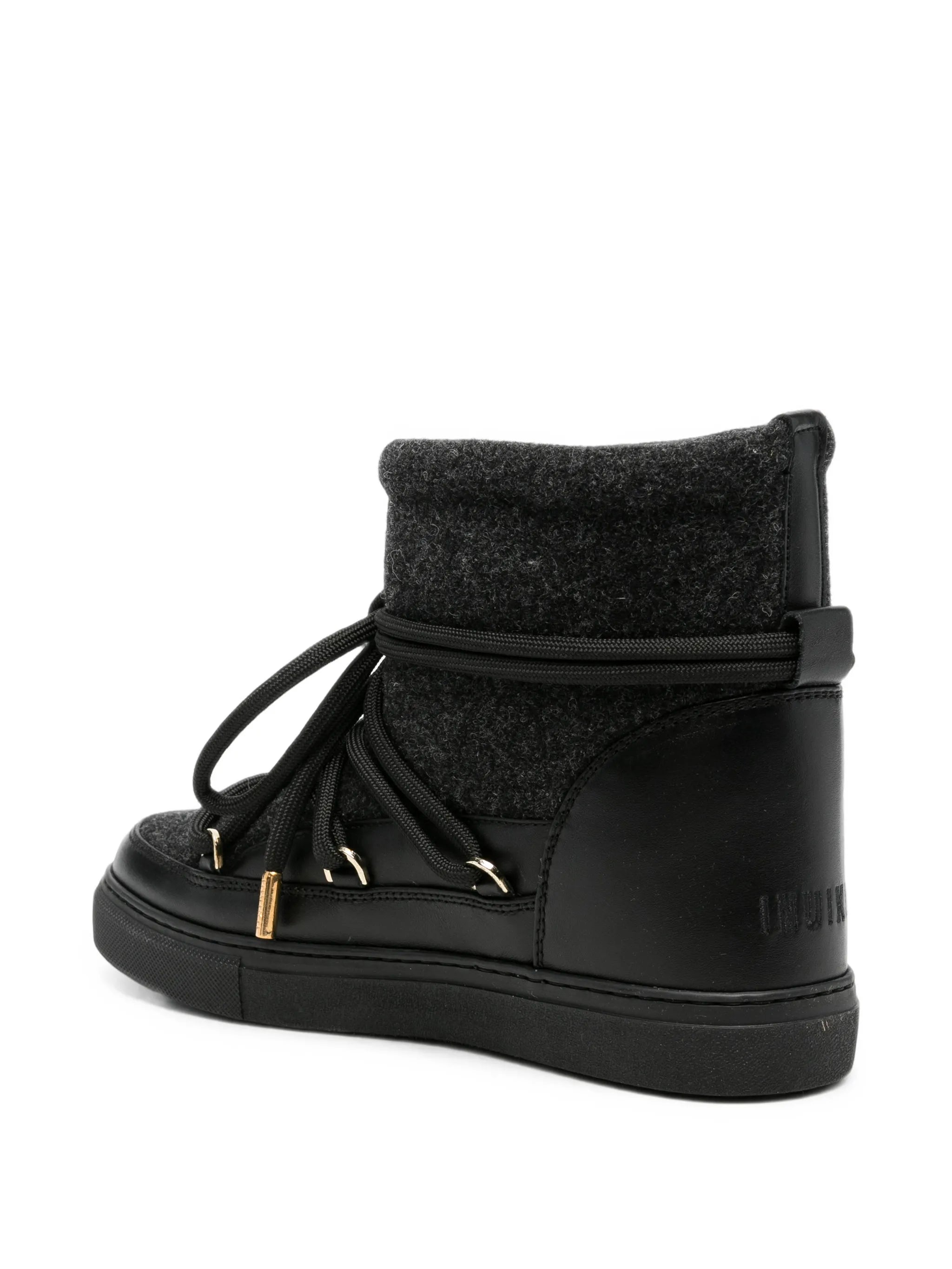 Felt Leather-Trimmed snow boots