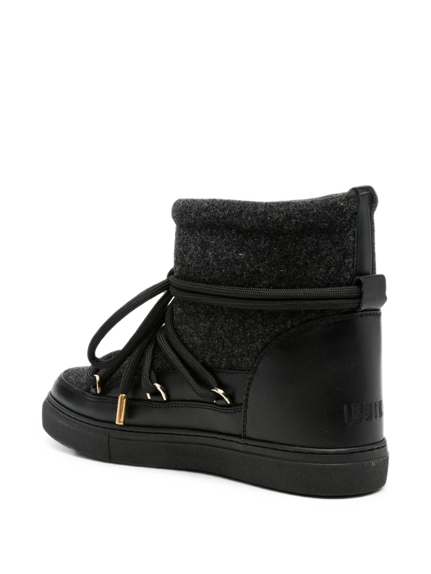 Felt Leather-Trimmed snow boots