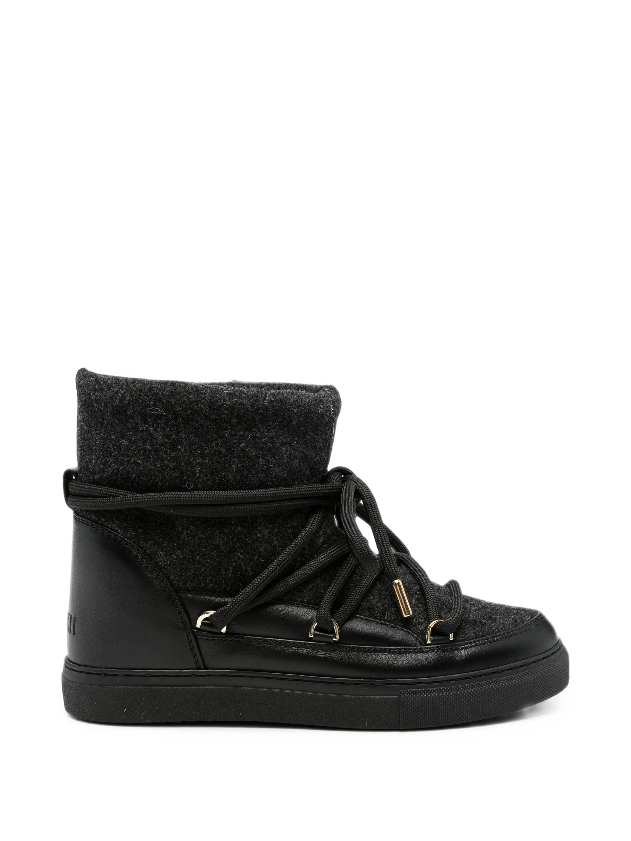 Felt Leather-Trimmed snow boots