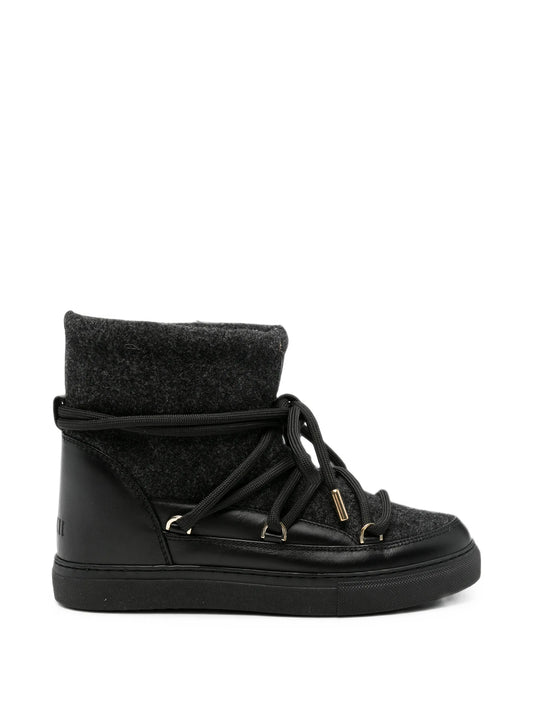 Felt Leather-Trimmed snow boots