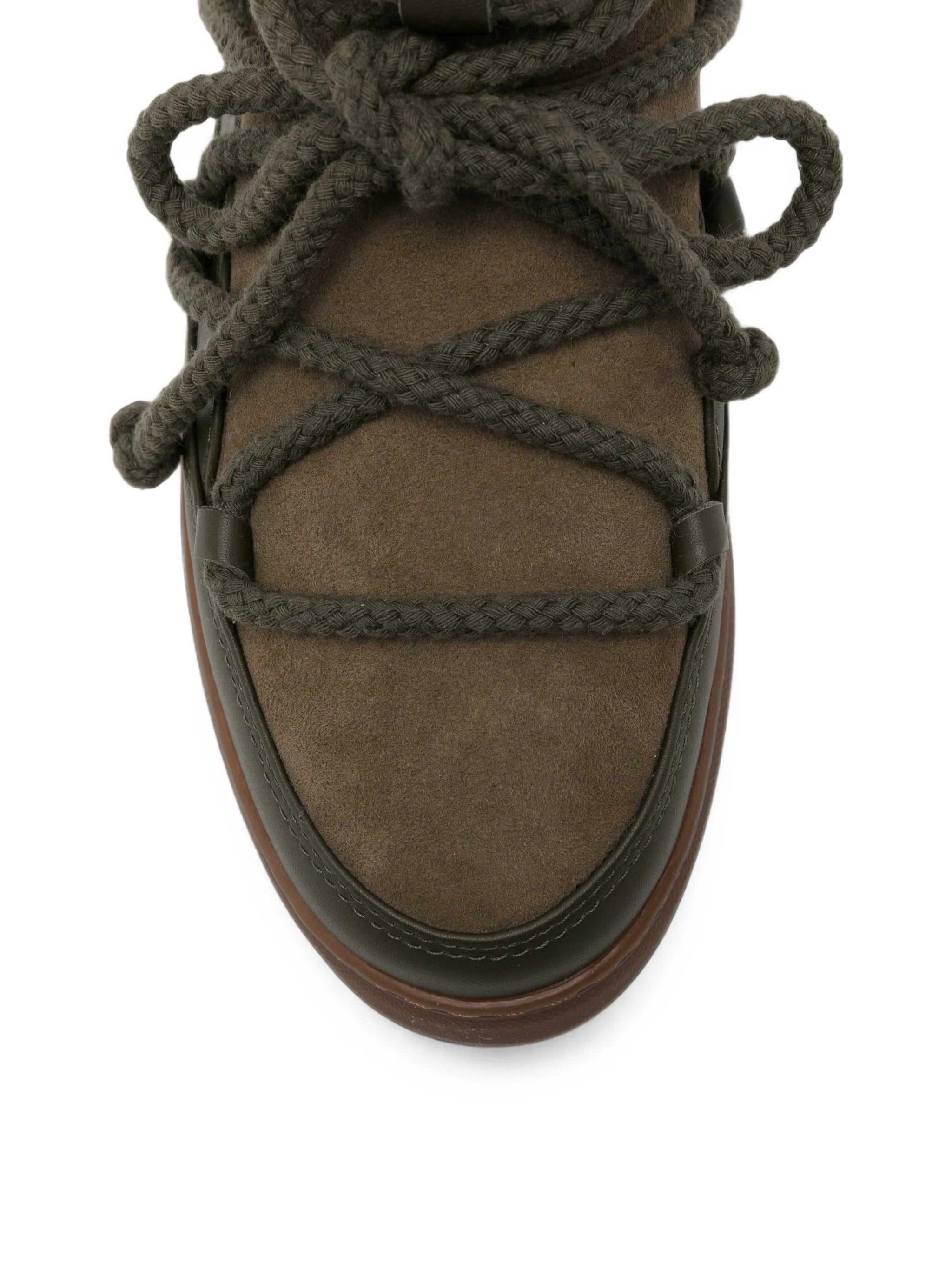 lace-up suede ankle boots
