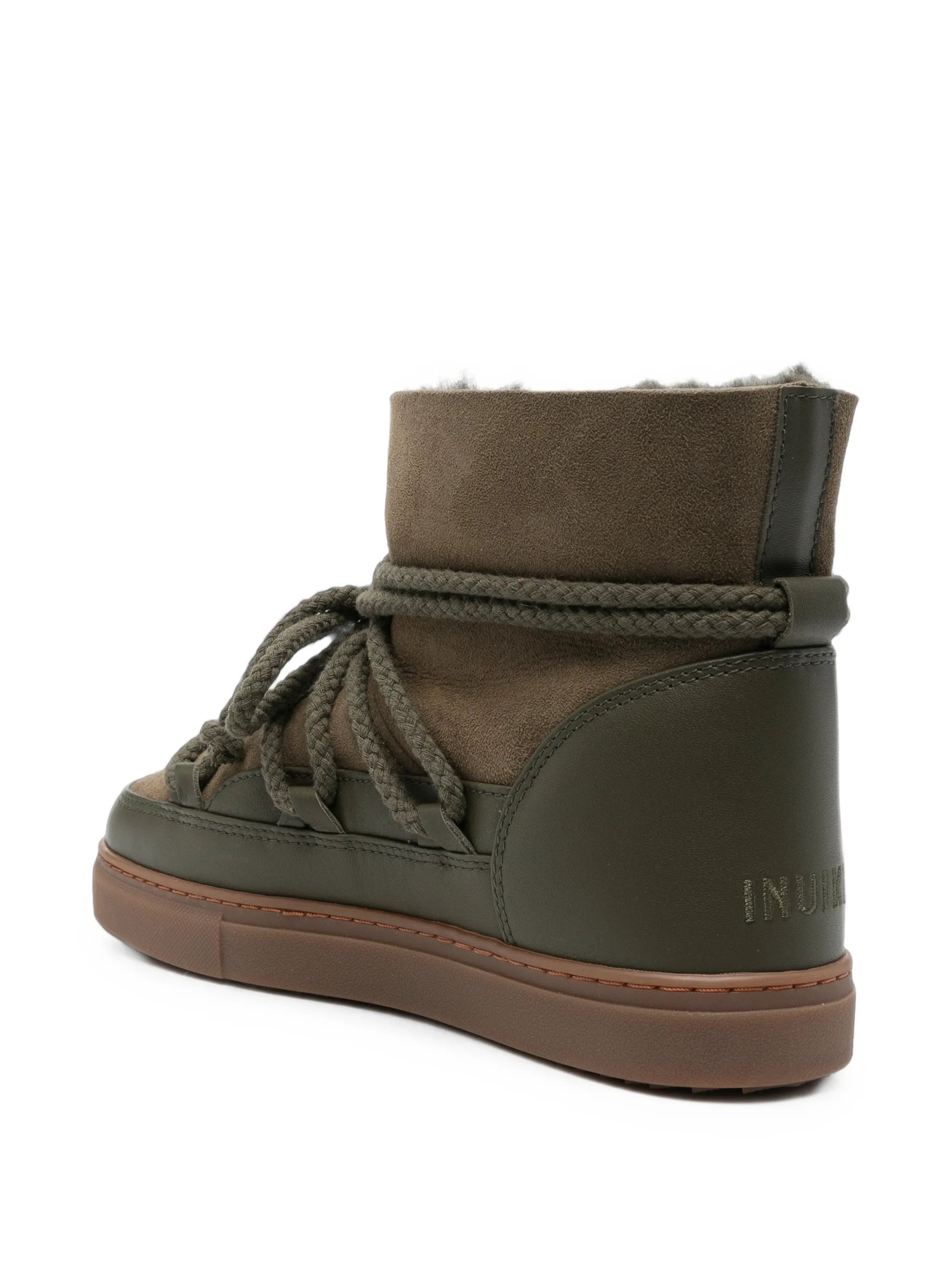lace-up suede ankle boots