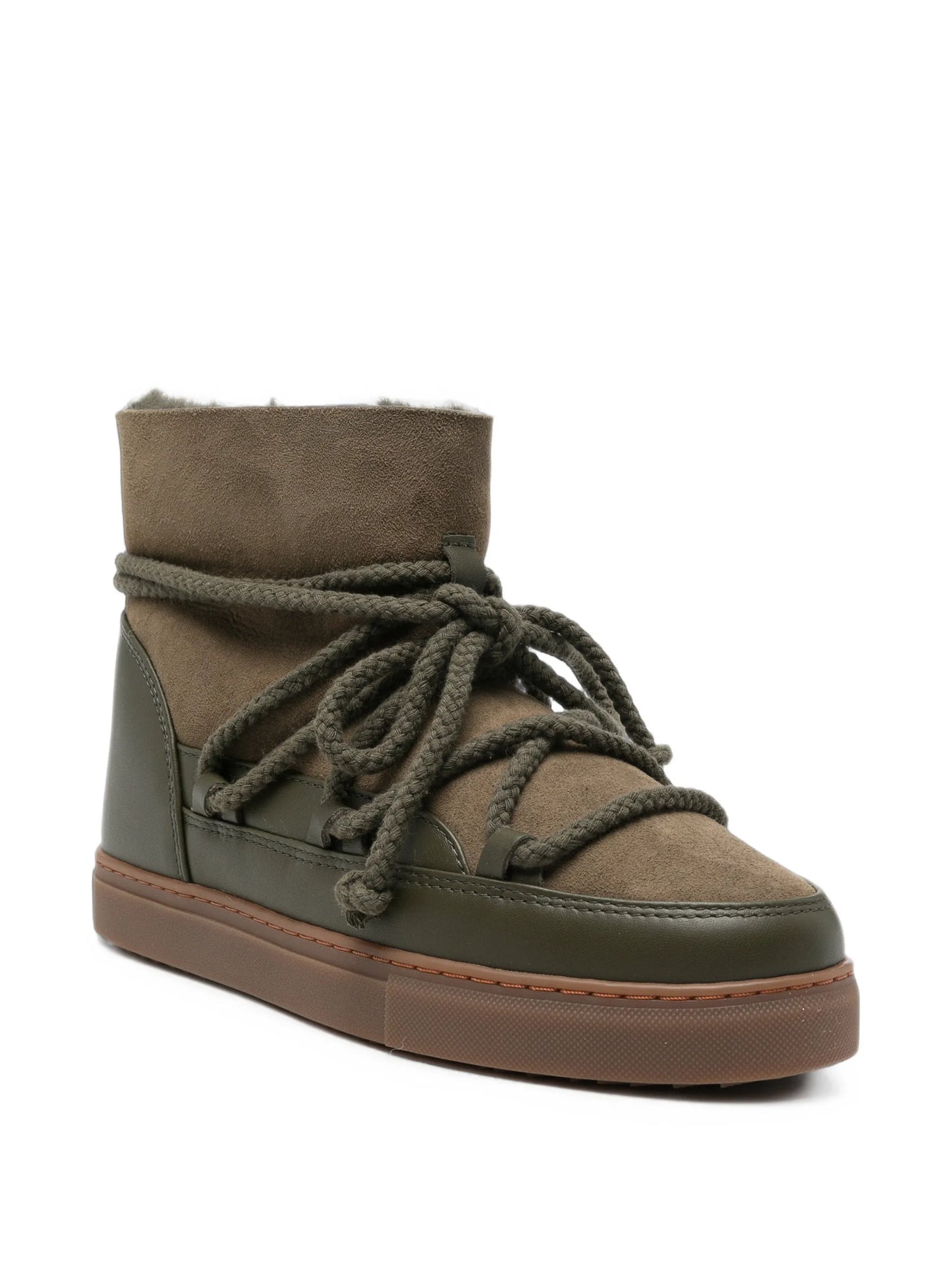 lace-up suede ankle boots