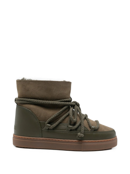 lace-up suede ankle boots