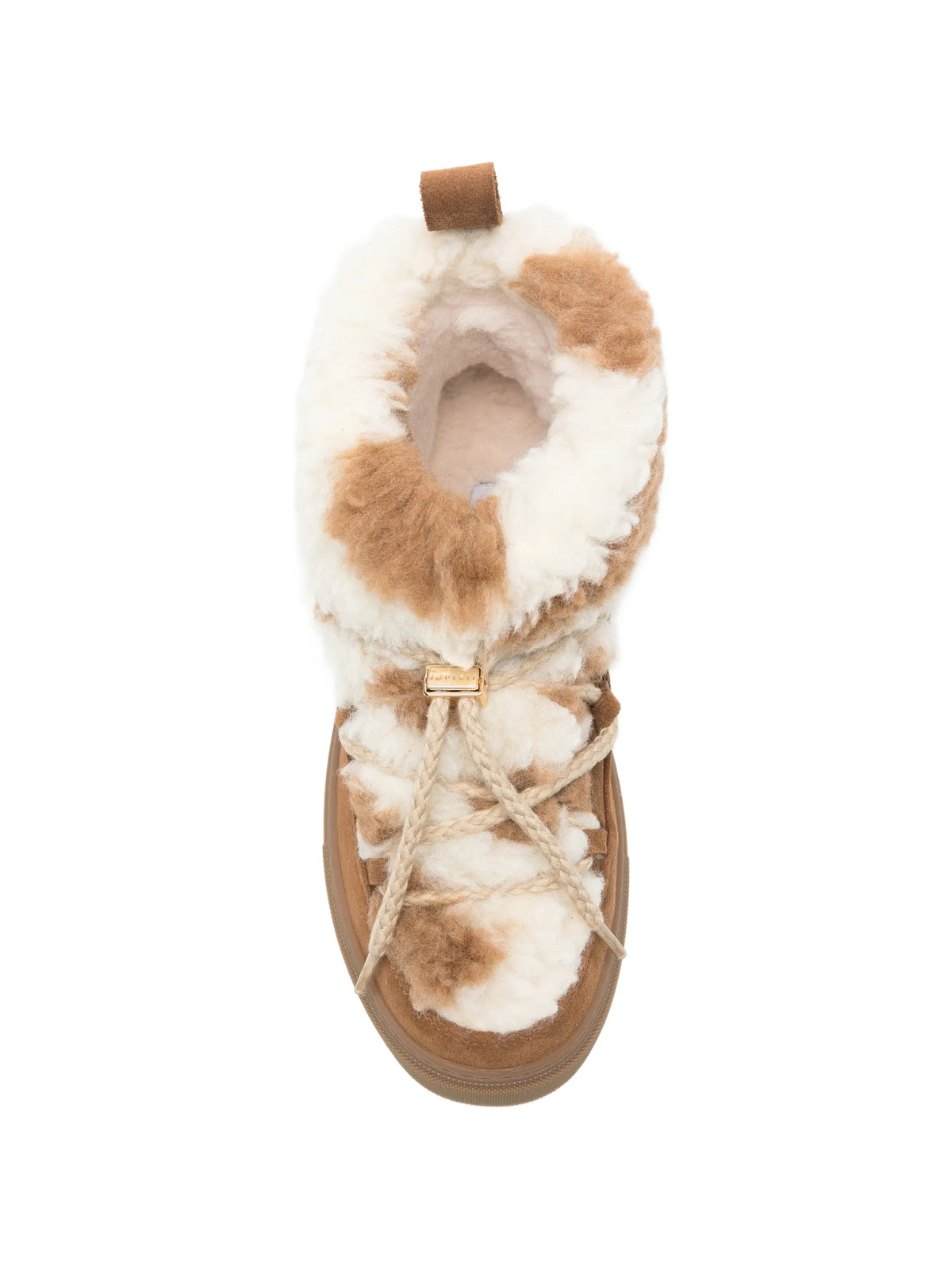 Teddy shearling-trim ankle boots