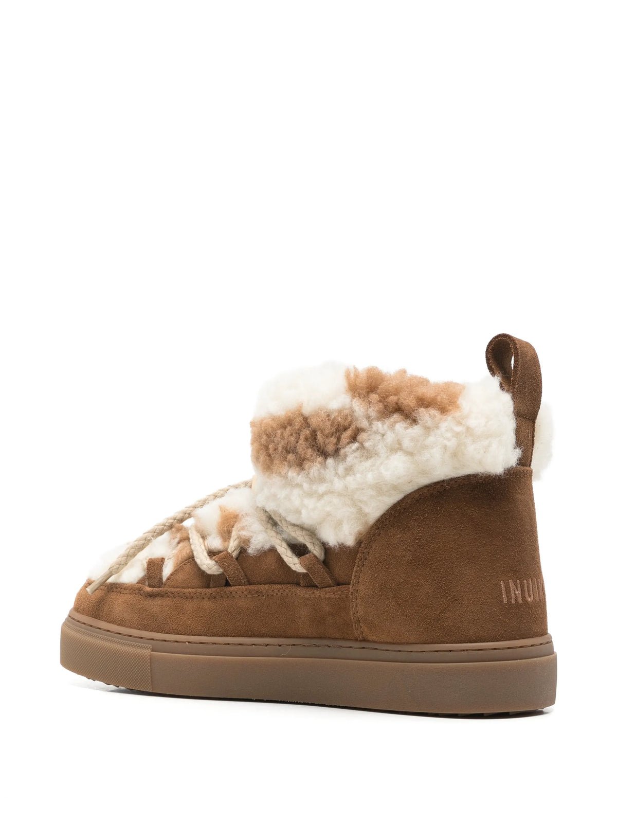 Teddy shearling-trim ankle boots
