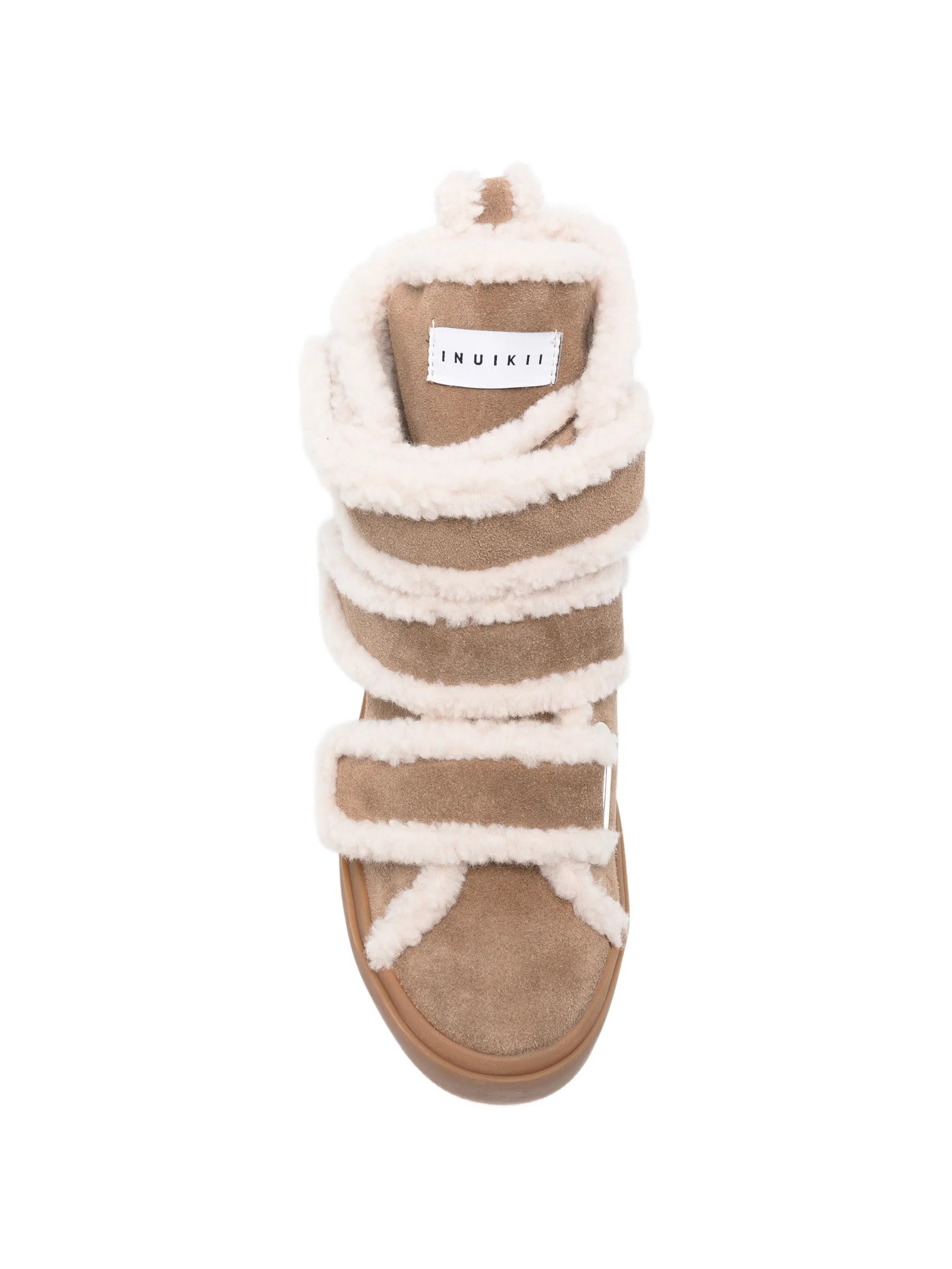 shearling touch-strap ankle boots