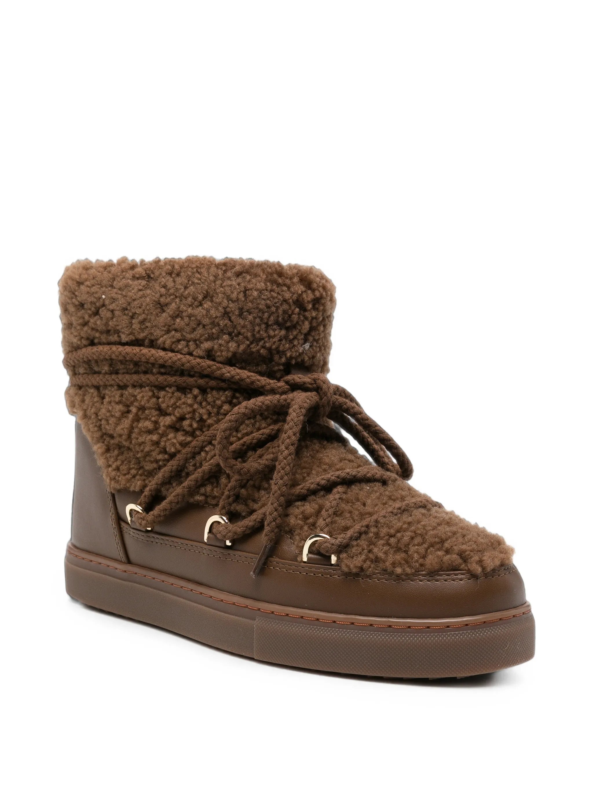 Curly ankle boots