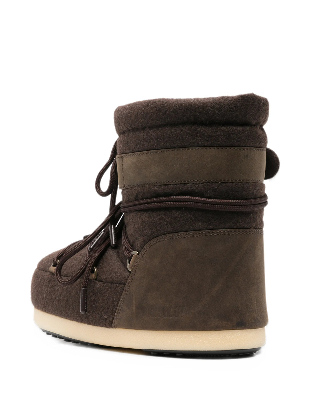 EVX light nubuck dark brown felt boots