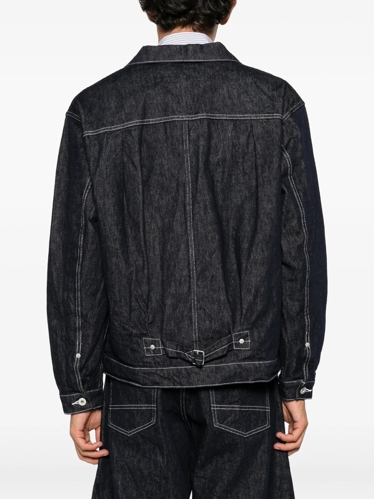 contrast-stitch denim jacket