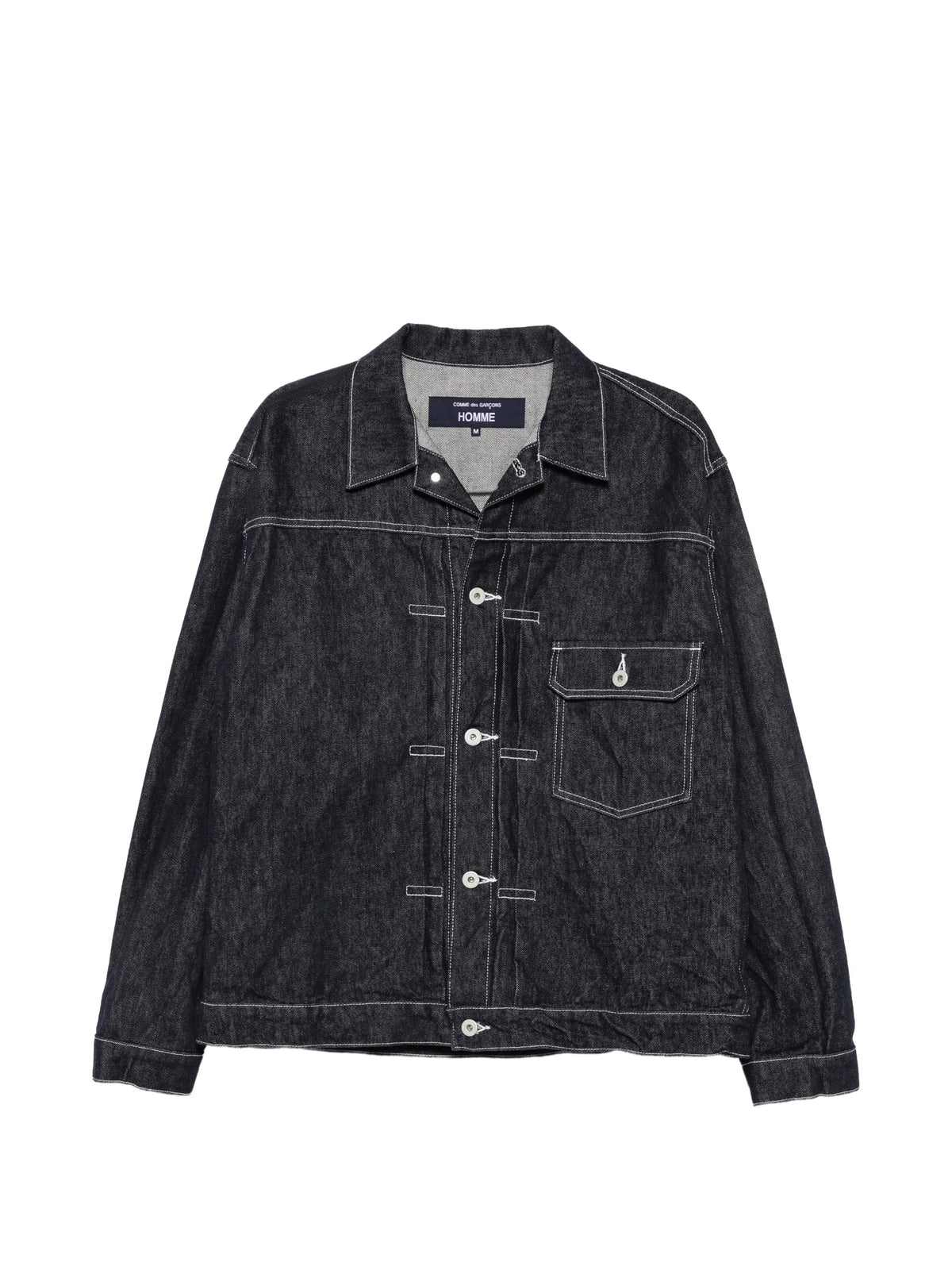contrast-stitch denim jacket