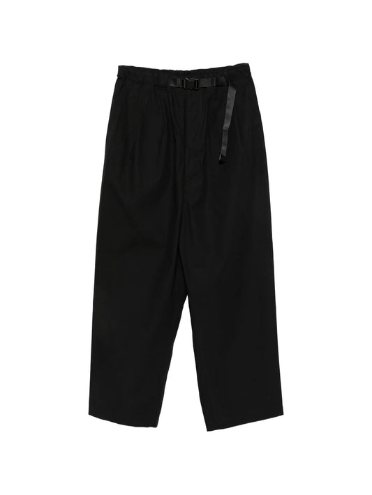 belted straight-leg trousers