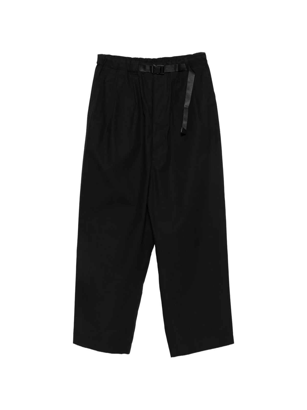 belted straight-leg trousers