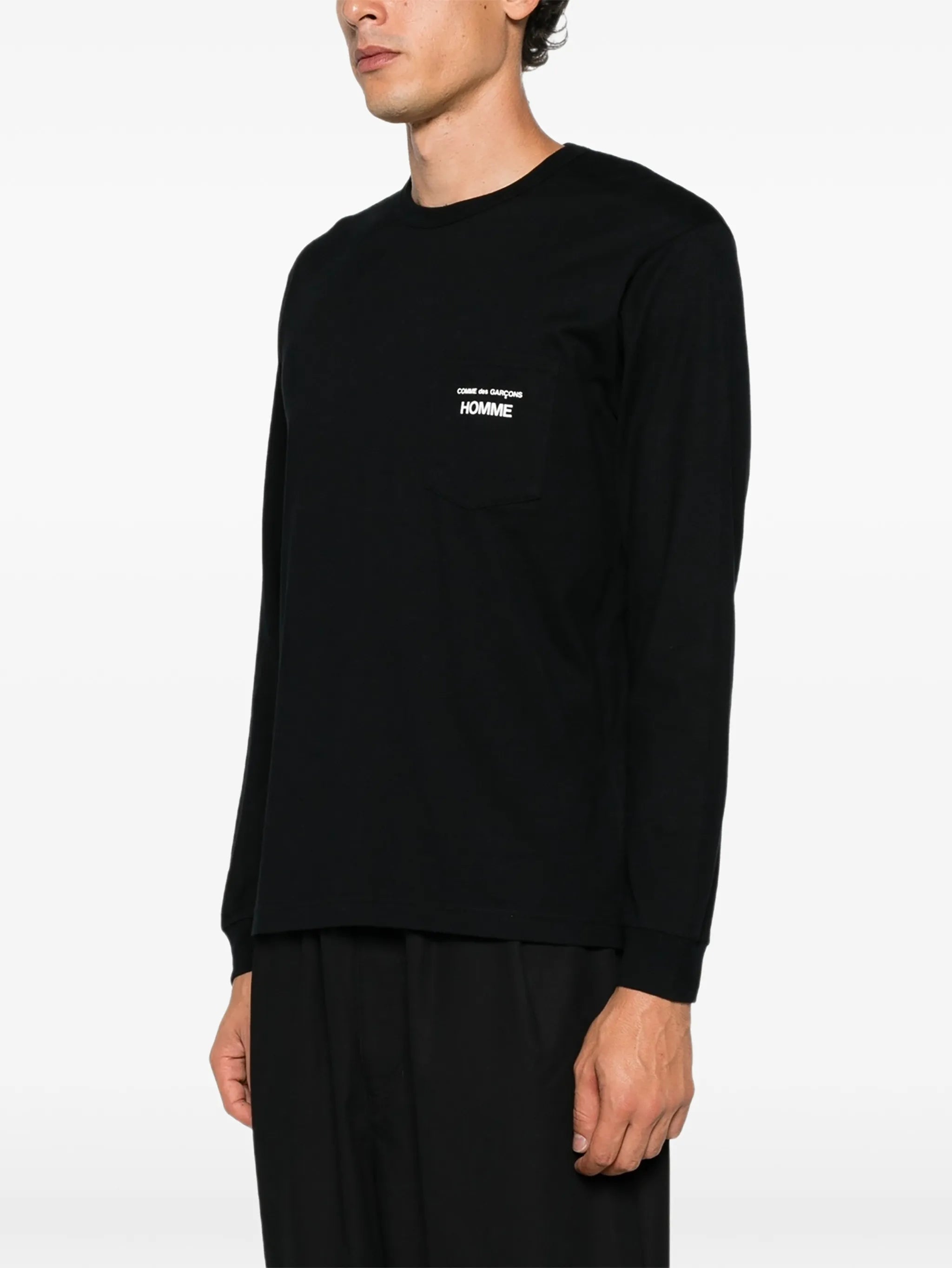 logo-print pocket T-shirt