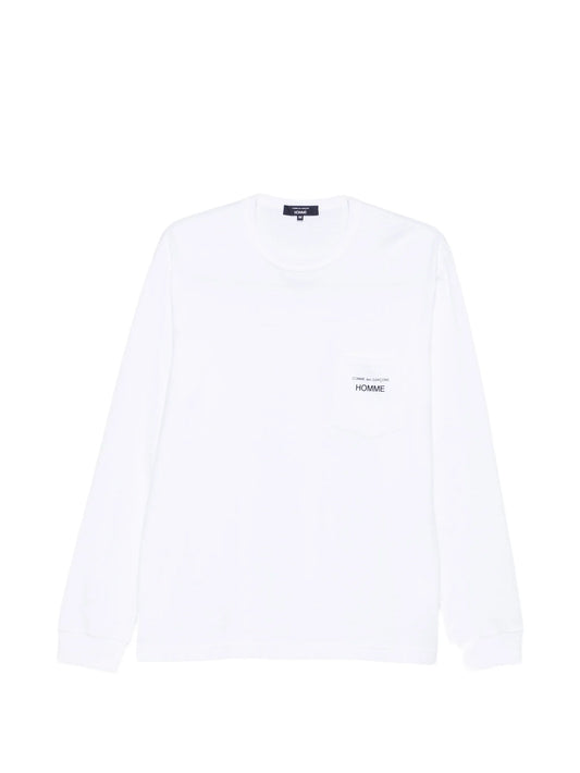 logo-print chest-pocket T-shirt