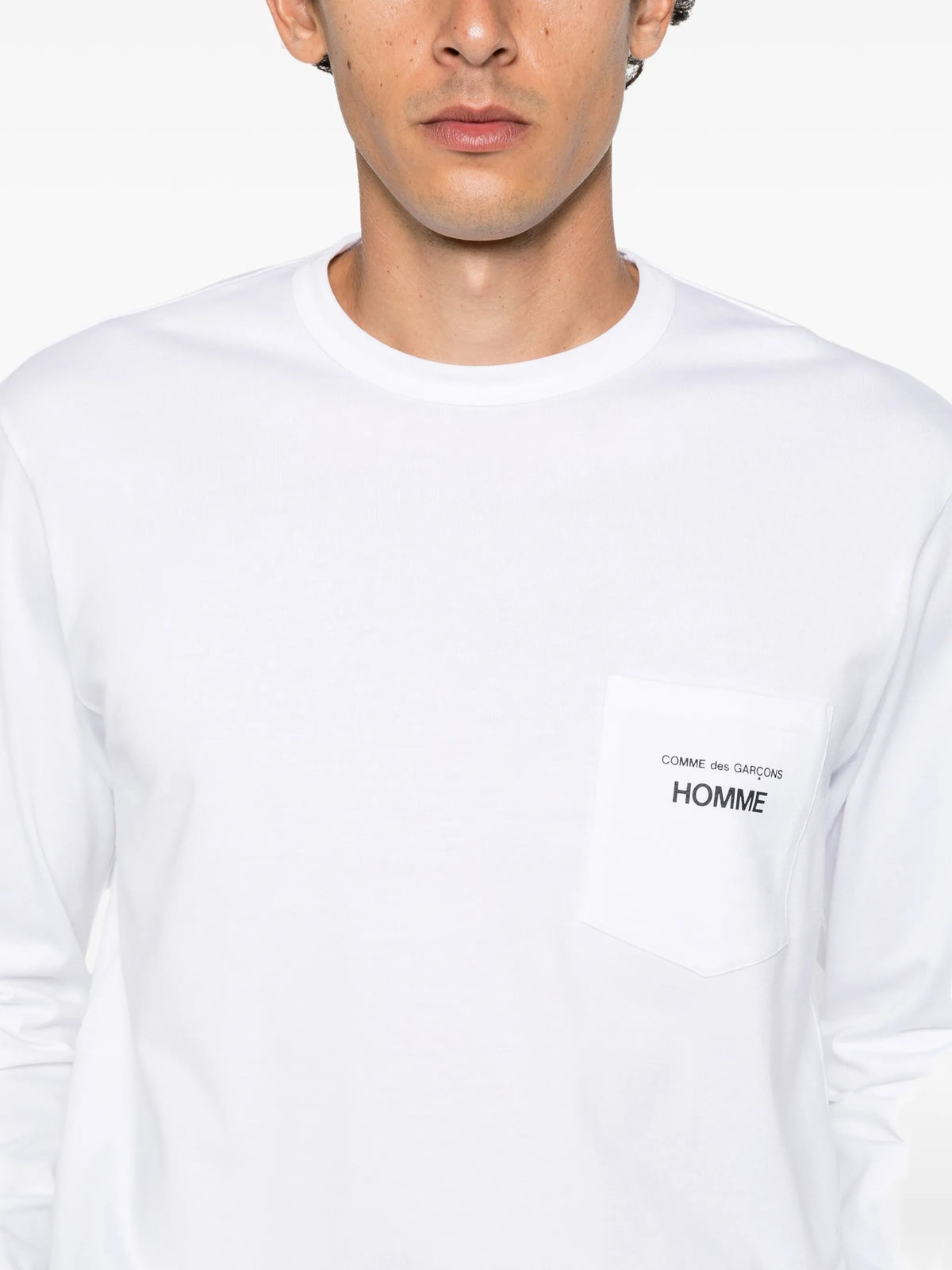 logo-print chest-pocket T-shirt