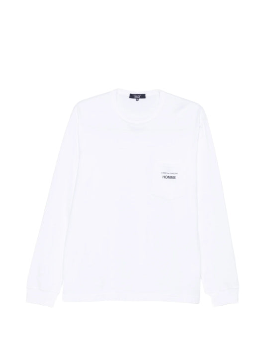 logo-print chest-pocket T-shirt