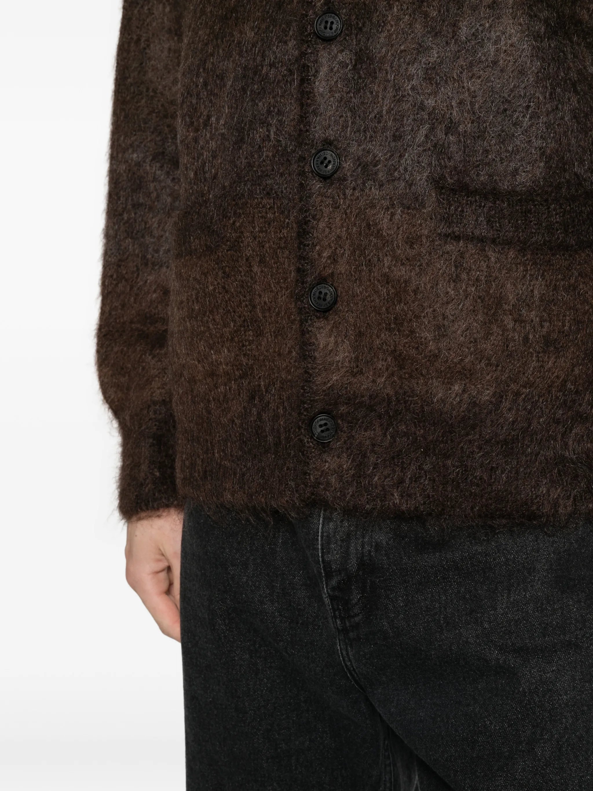 fuzzy alpaca cardigan