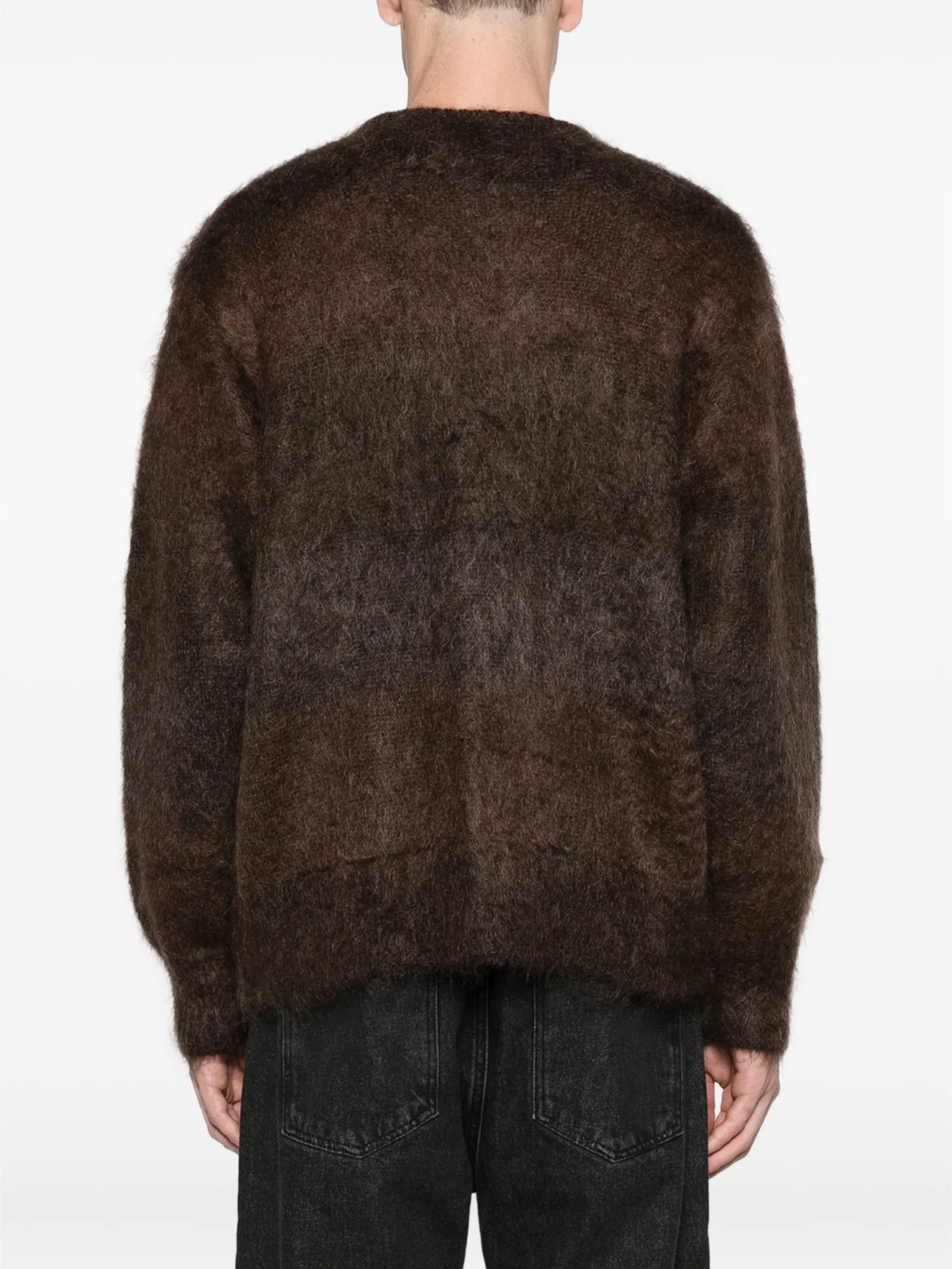 fuzzy alpaca cardigan