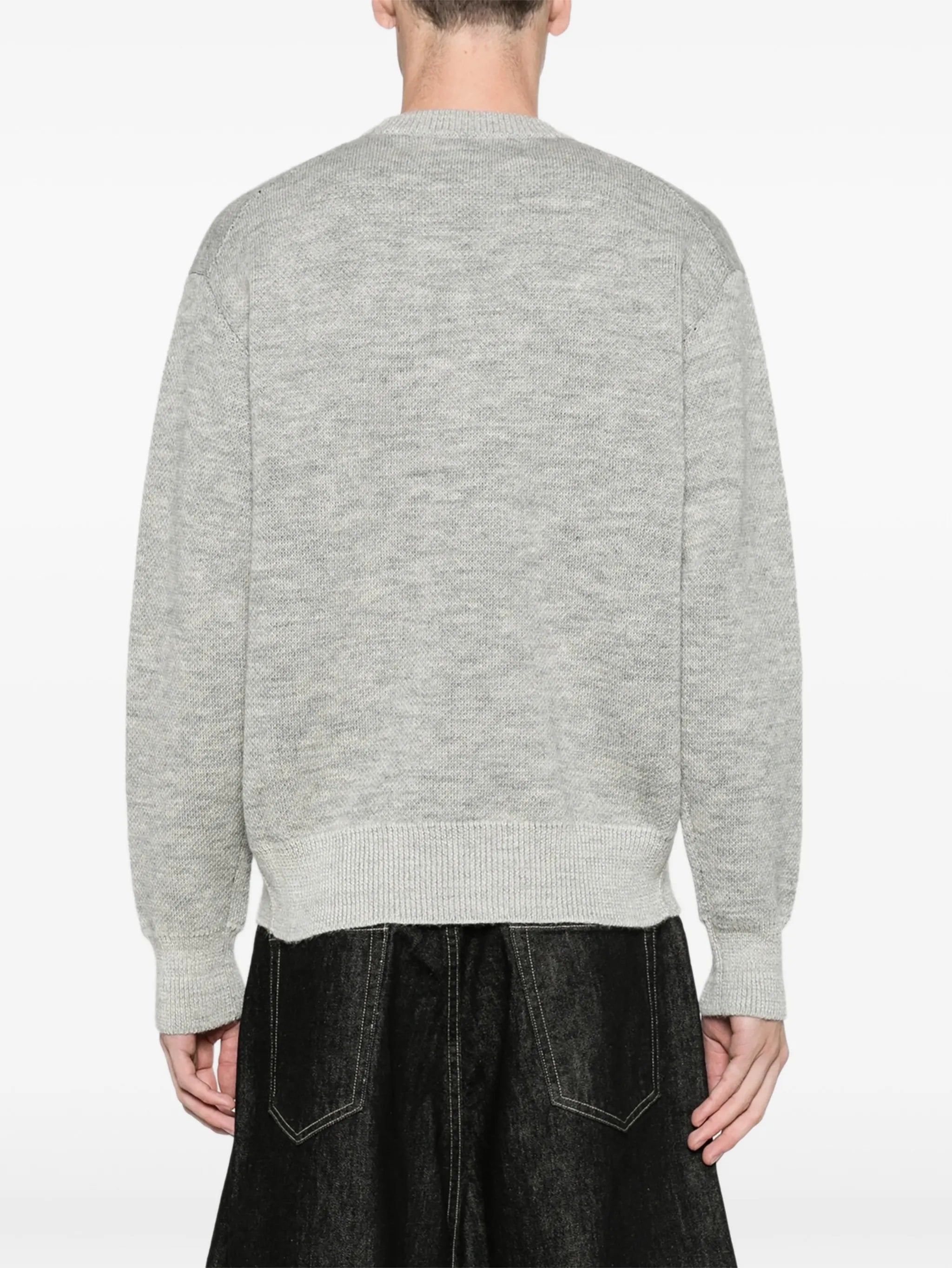 crest jacquard sweater