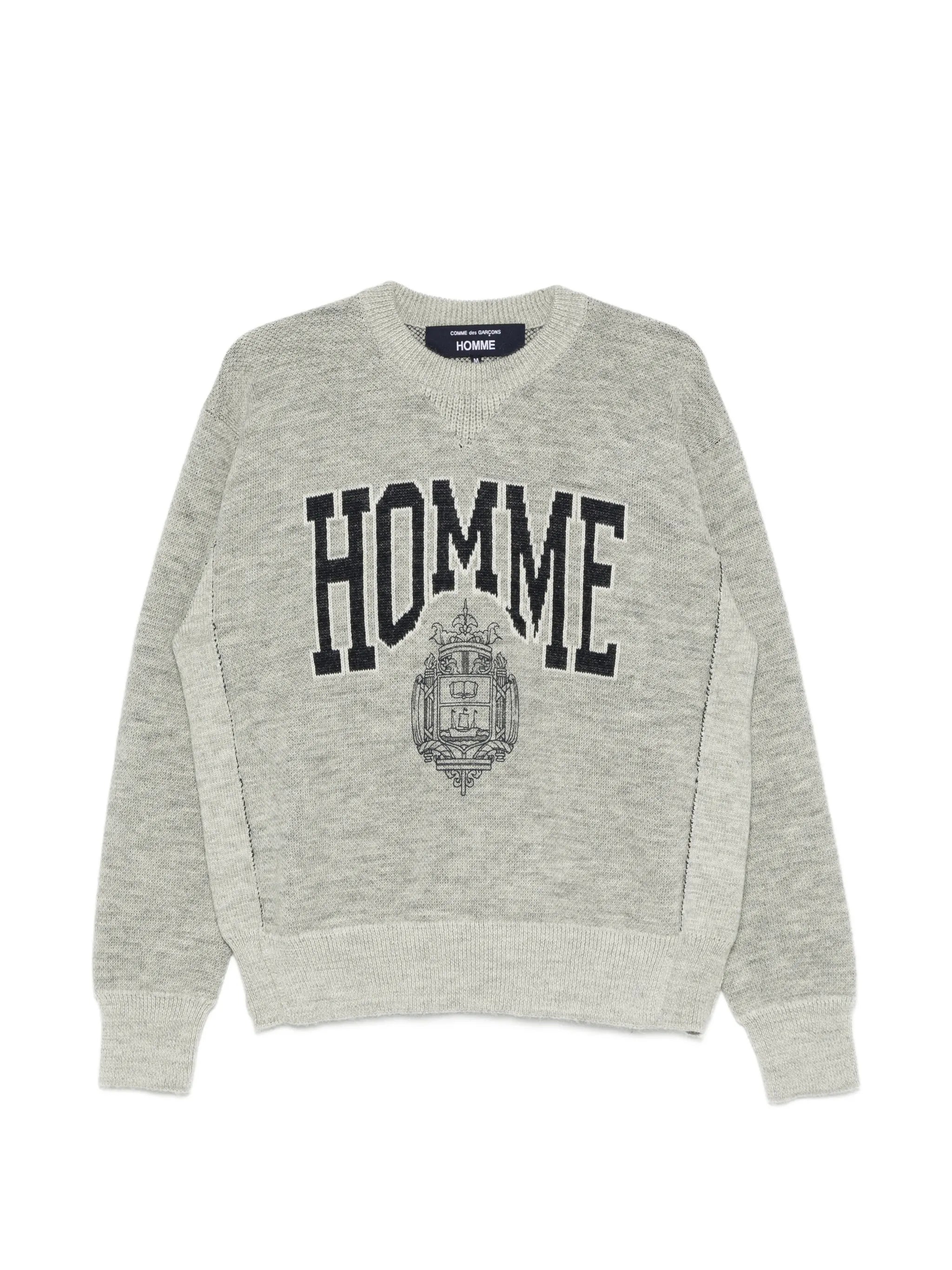 crest jacquard sweater
