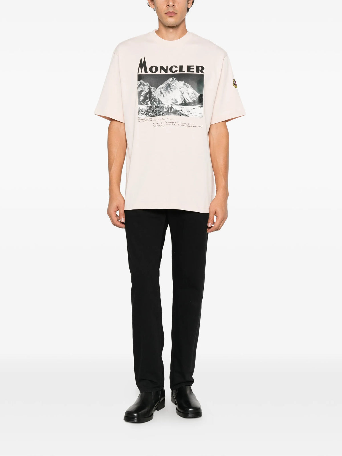 mountain-print jersey T-shirt