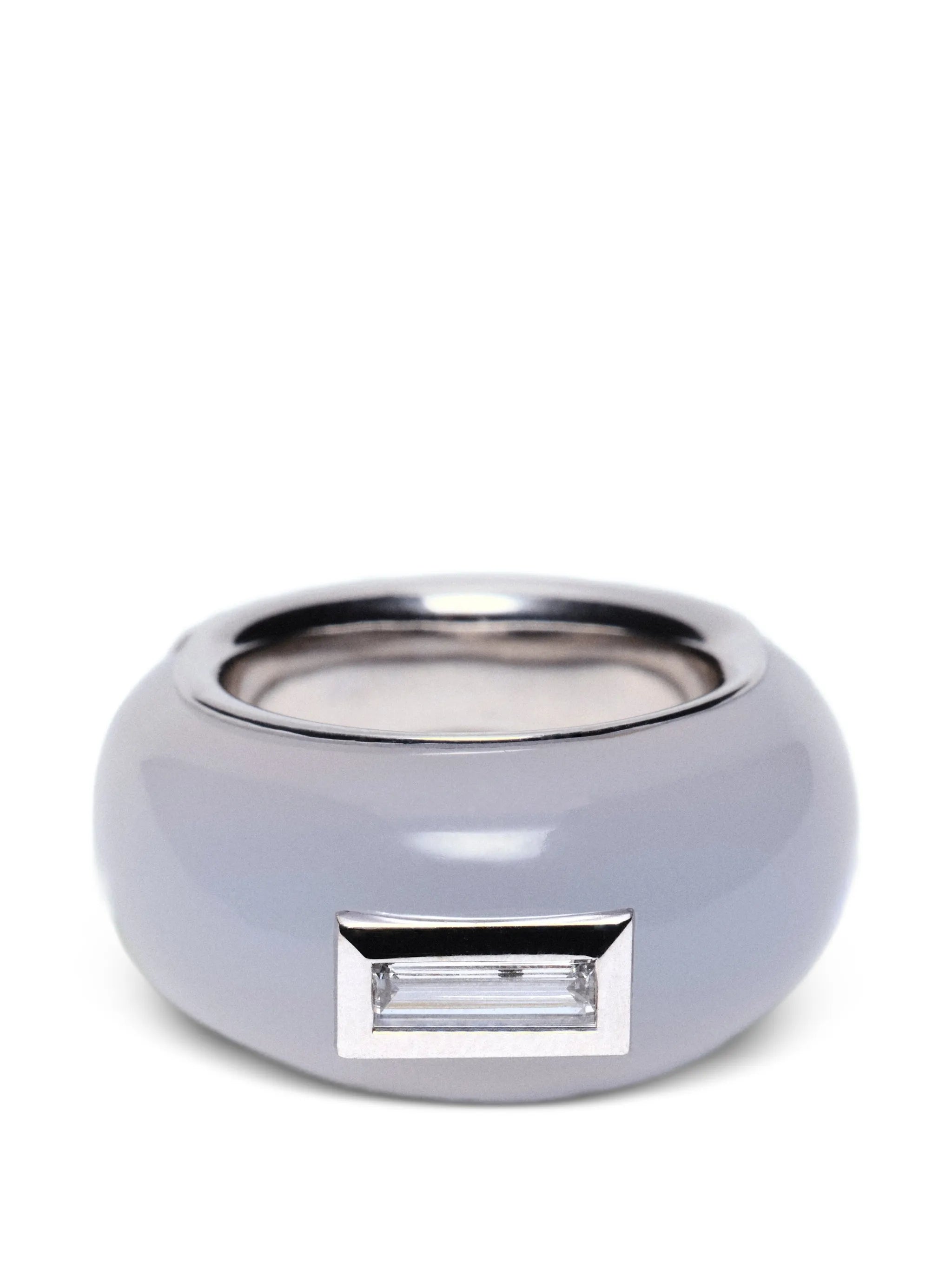 Marguerite chalcedony and diamond ring