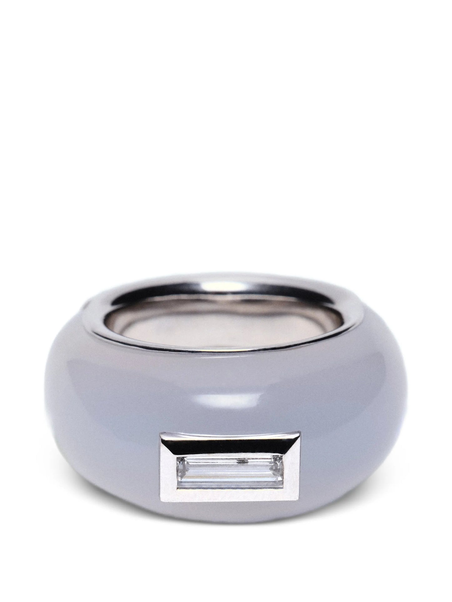 Marguerite chalcedony and diamond ring