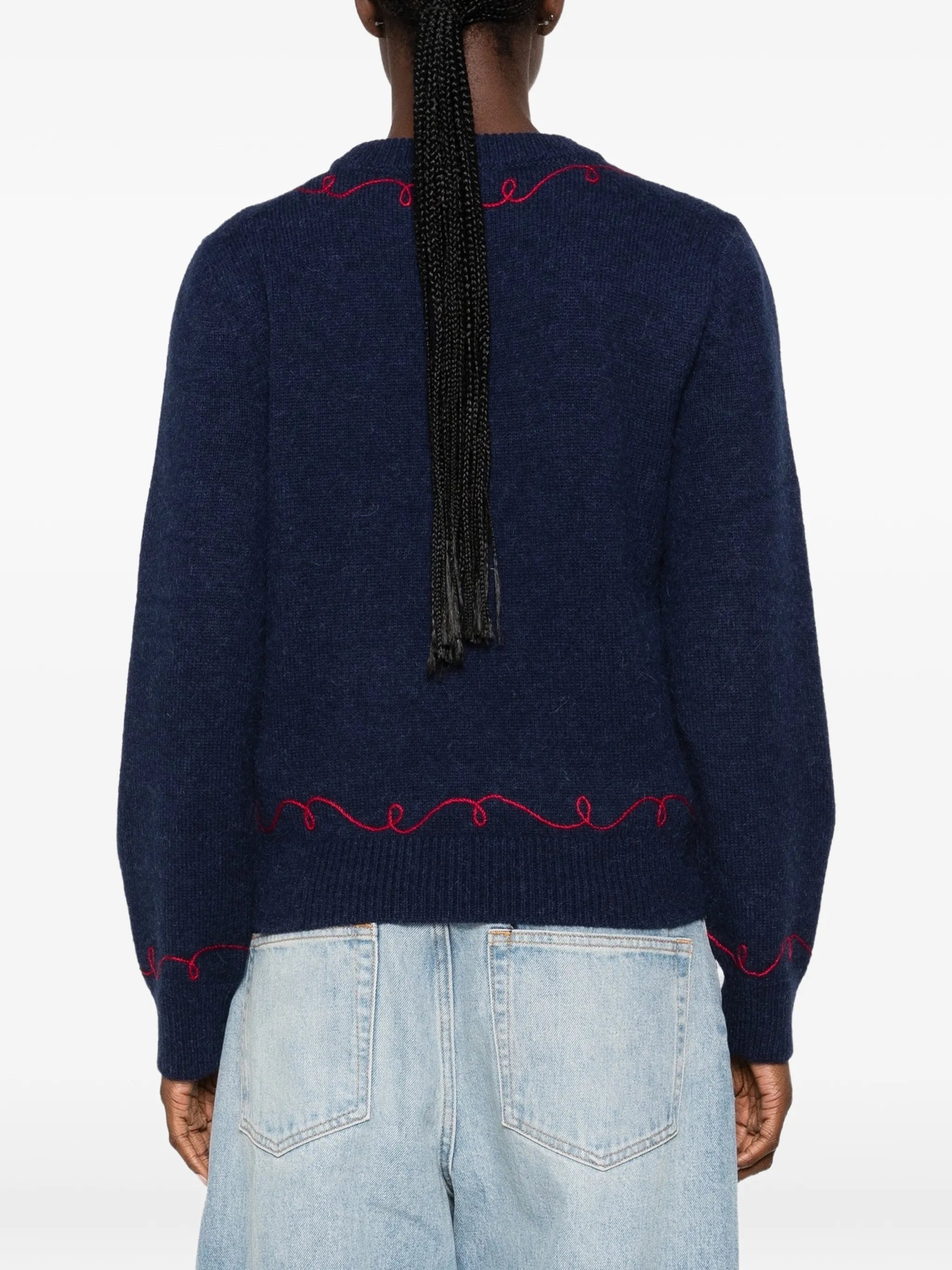 cowboy-appliqué sweater