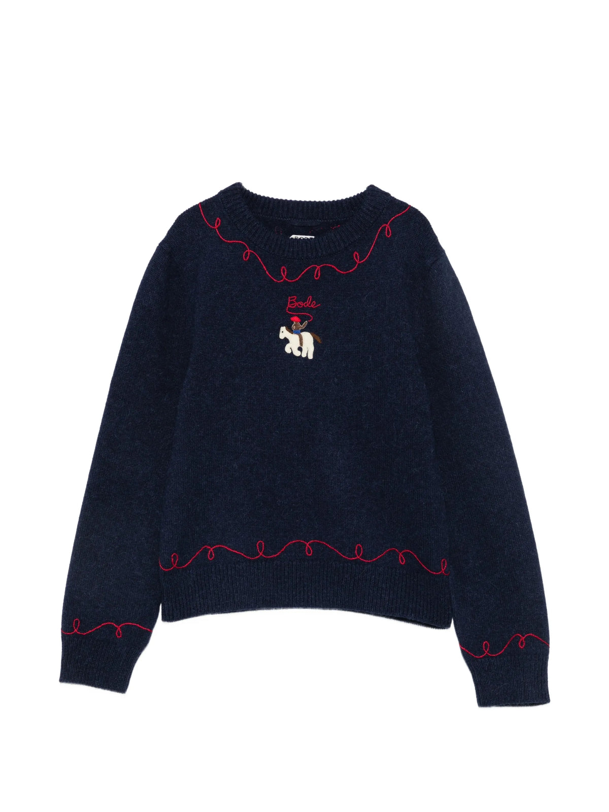 cowboy-appliqué sweater