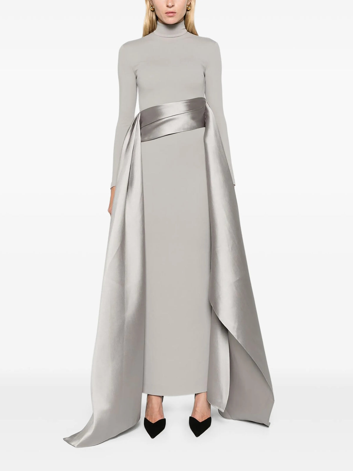 The Olivia maxi dress in pewter