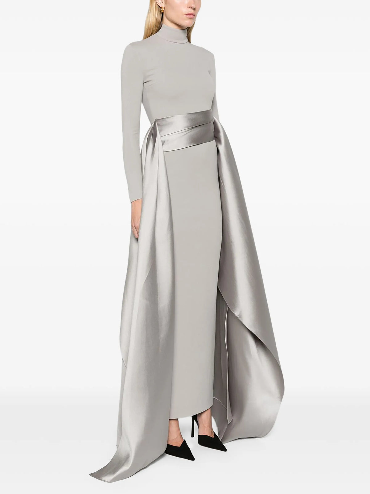 The Olivia maxi dress in pewter