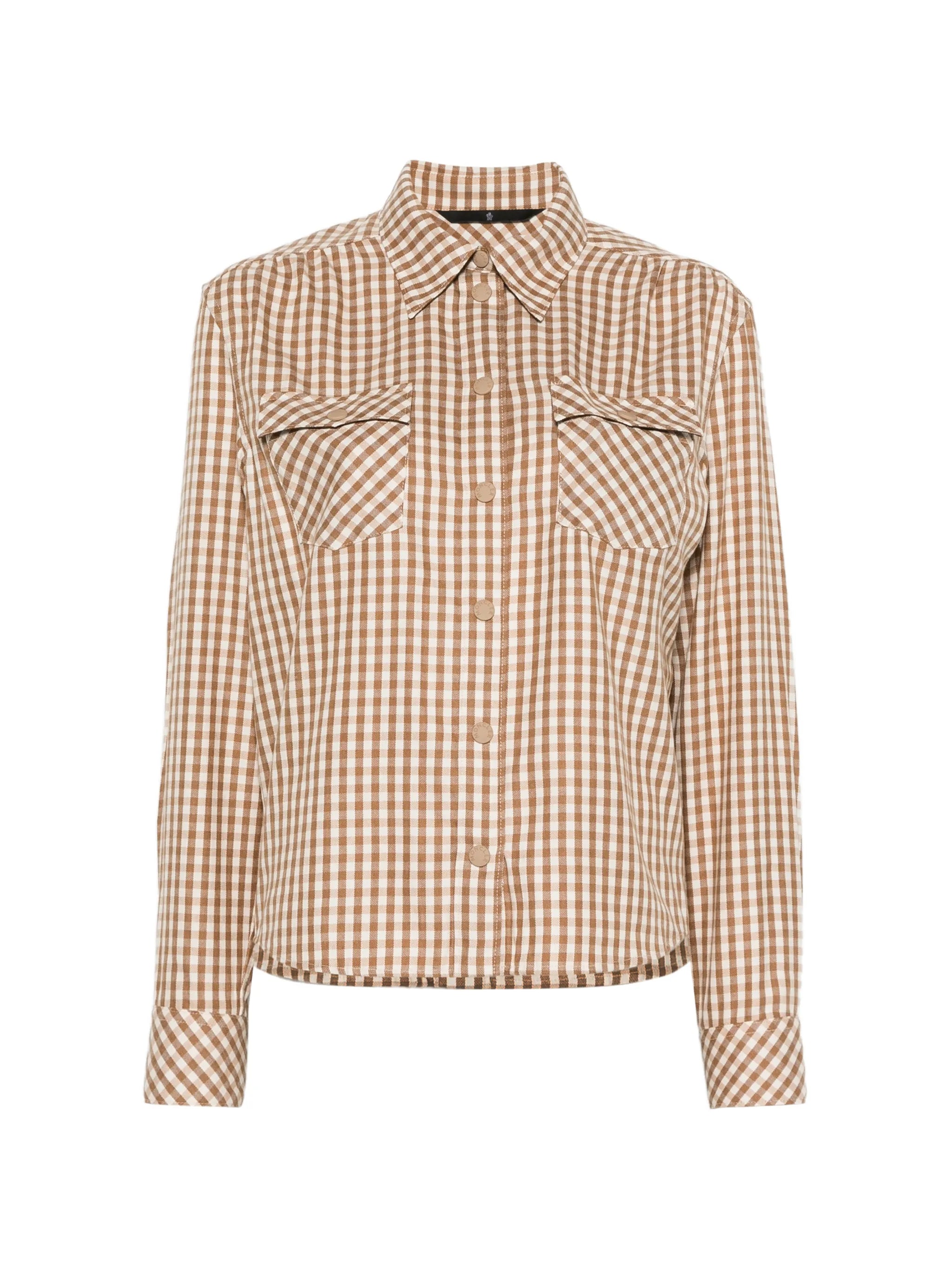 checkered-print shirt