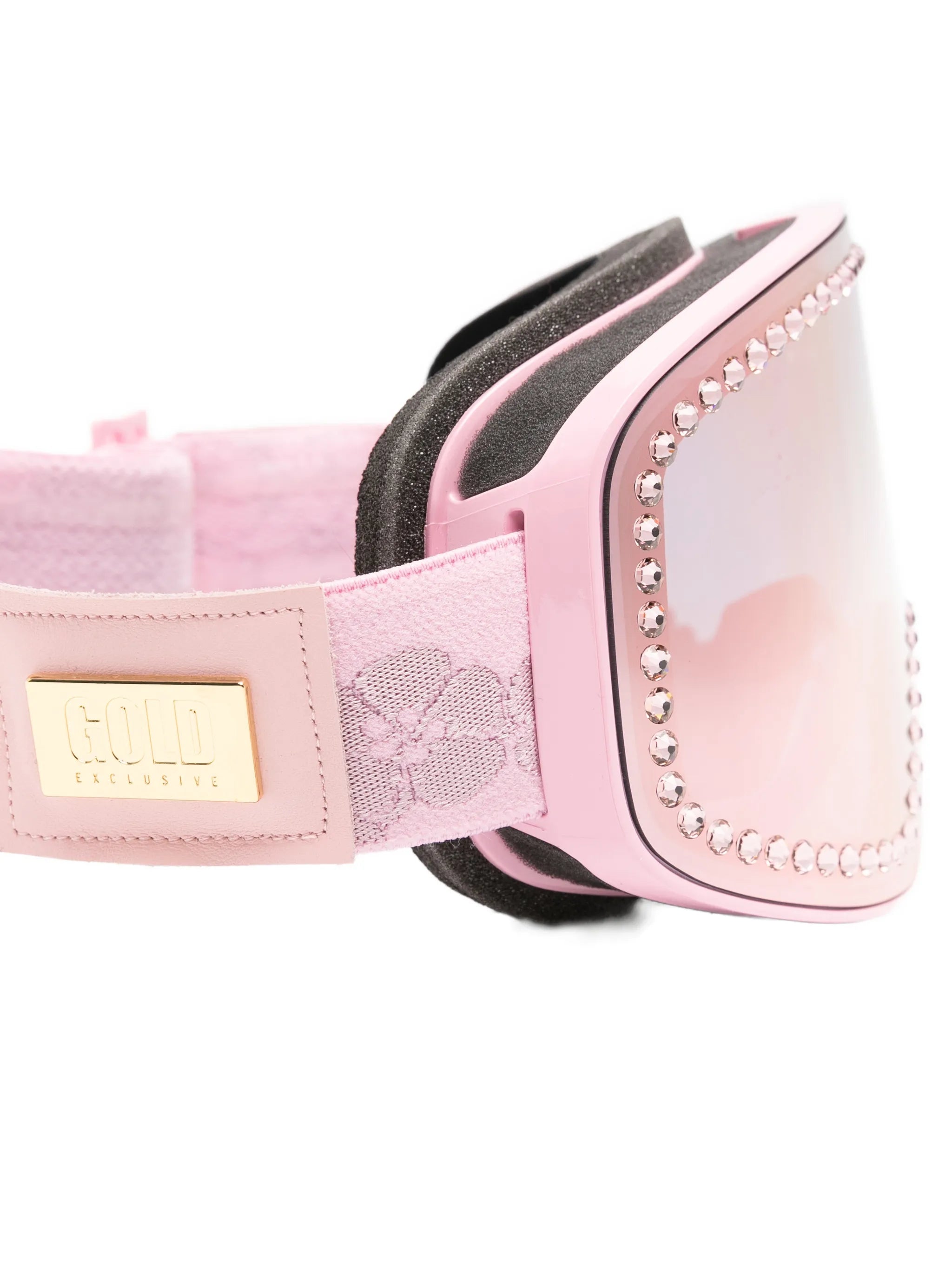 Gold Bloom crystal-embellished ski goggles