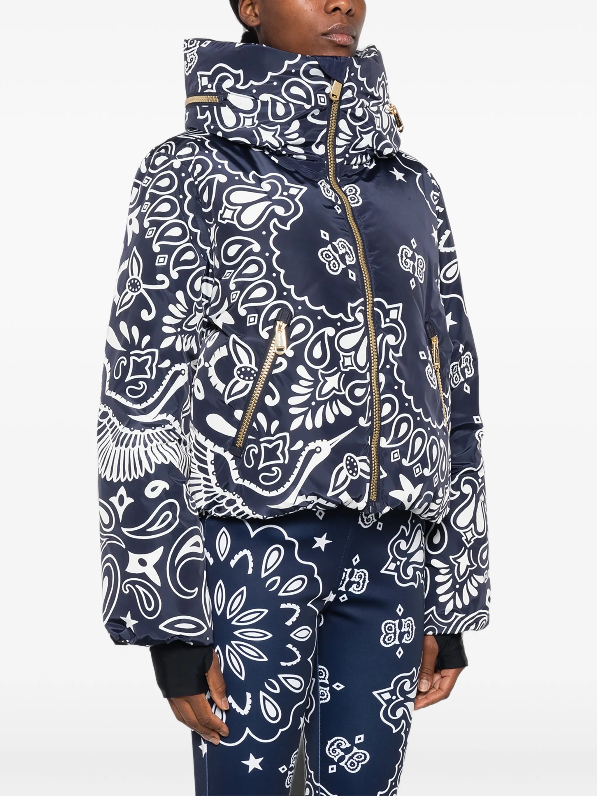 Kyoki bandana-print ski jacket