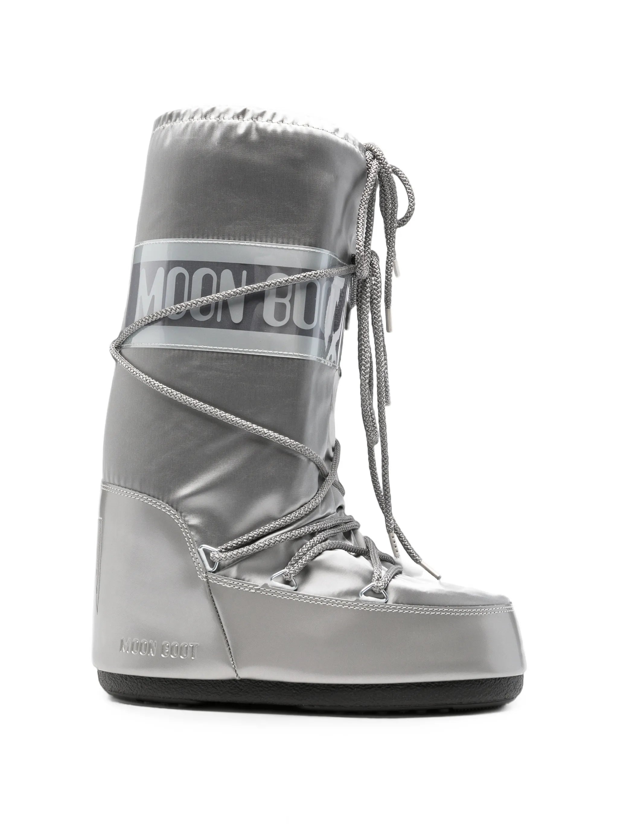 Icon Glance silver satin boots