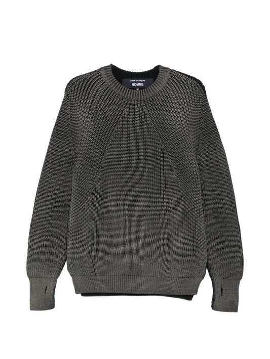 heavy-ribbed raglan-sleeve sweater