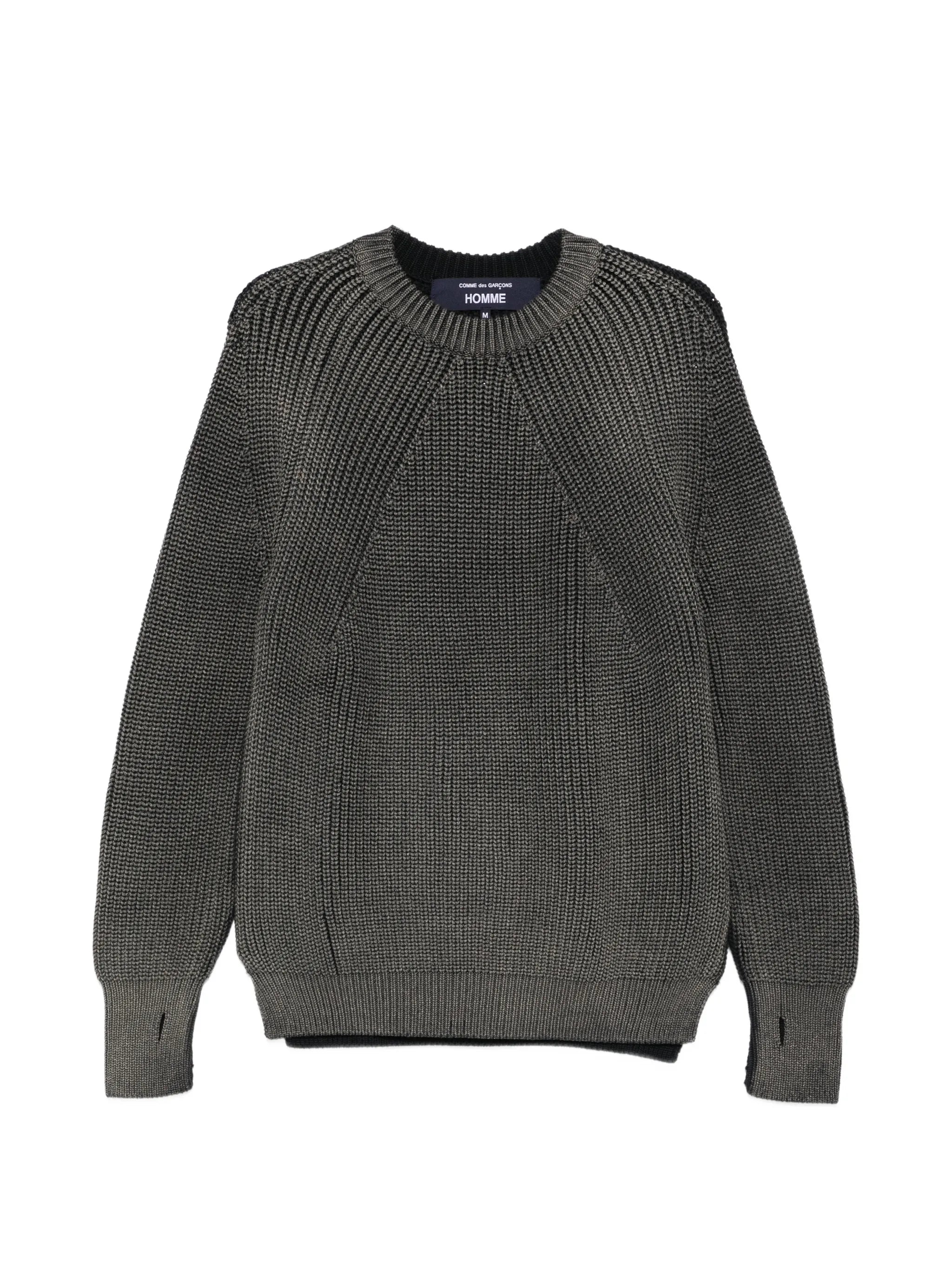 heavy-ribbed raglan-sleeve sweater