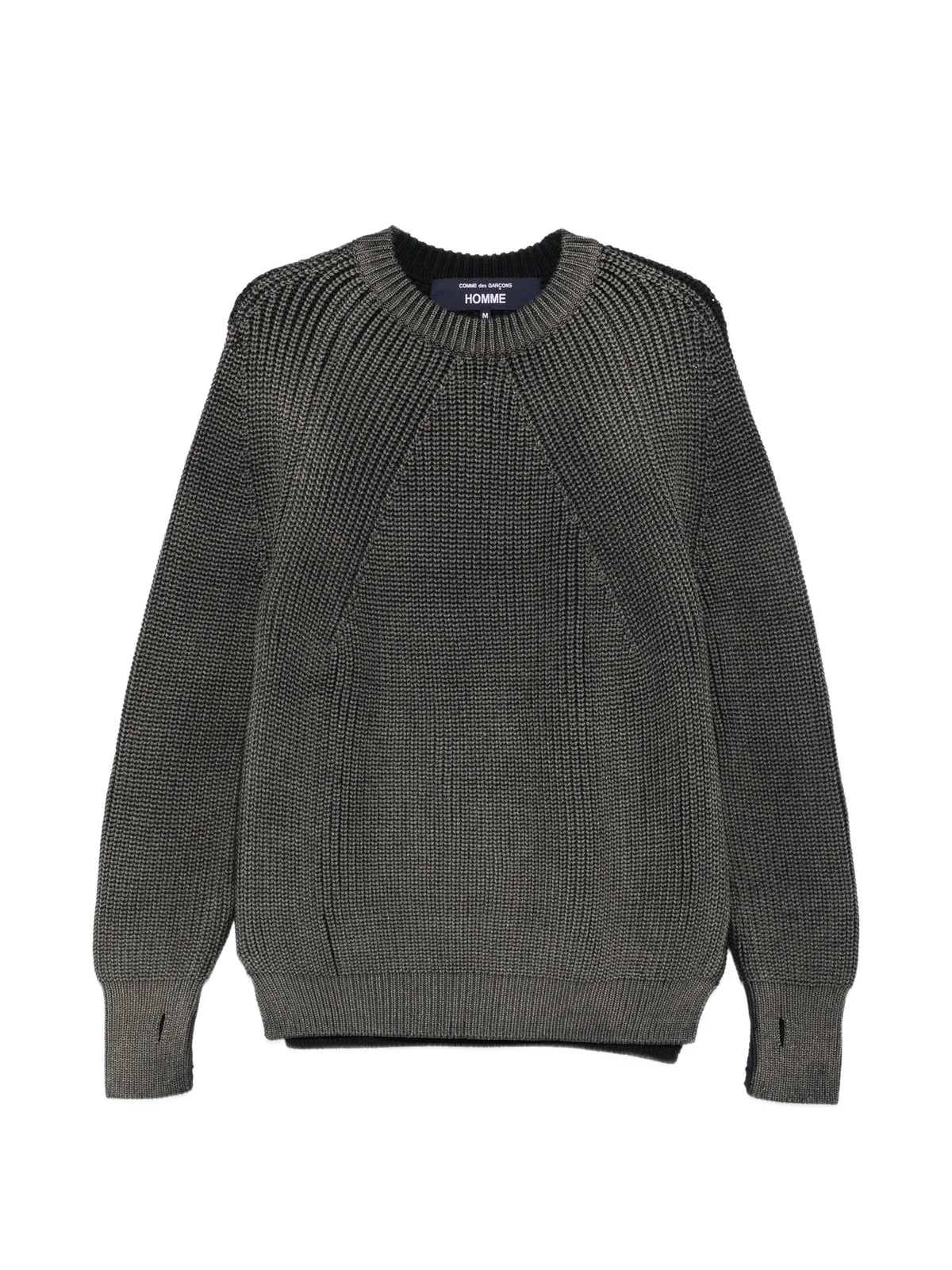 heavy-ribbed raglan-sleeve sweater