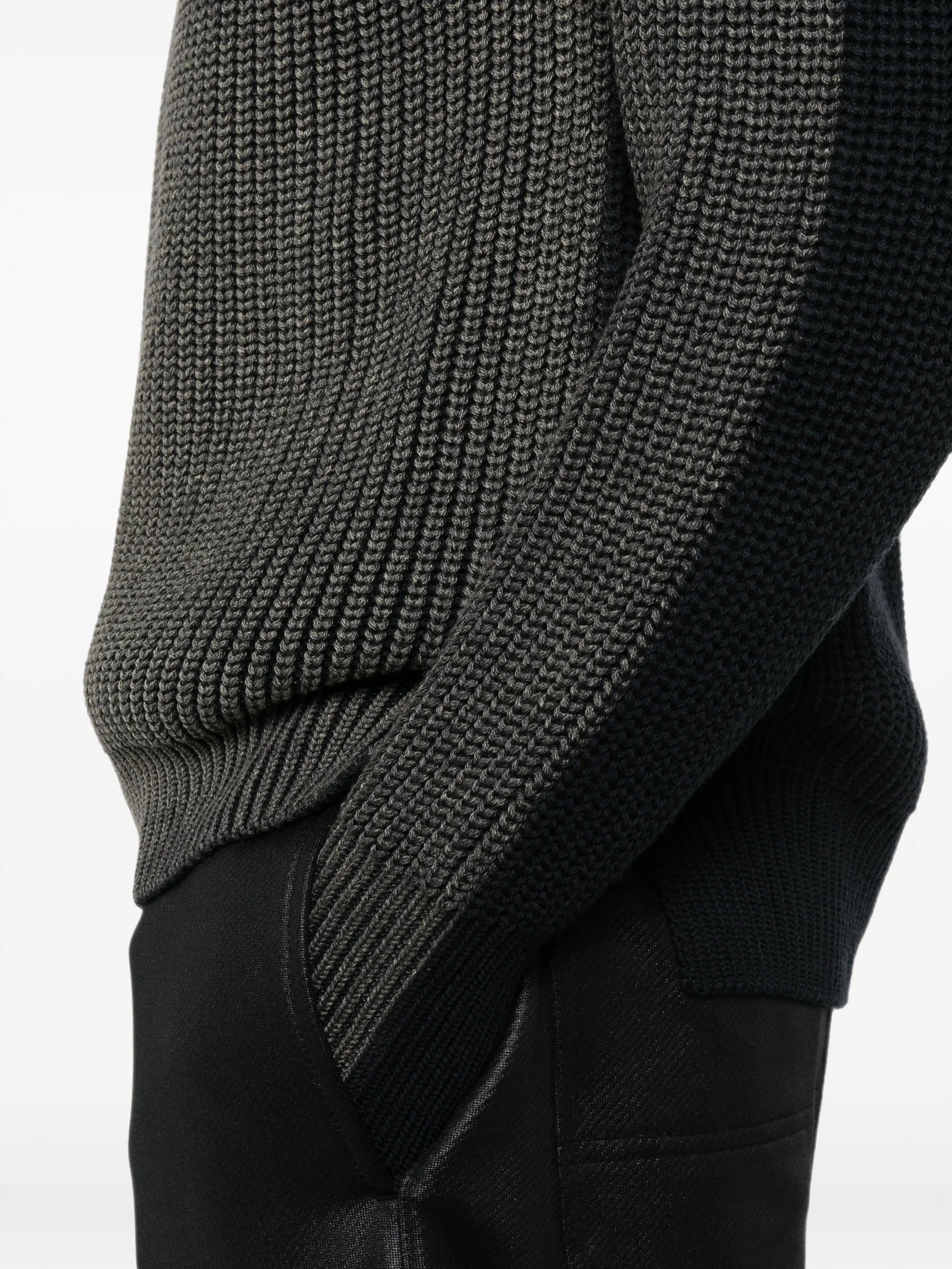 heavy-ribbed raglan-sleeve sweater
