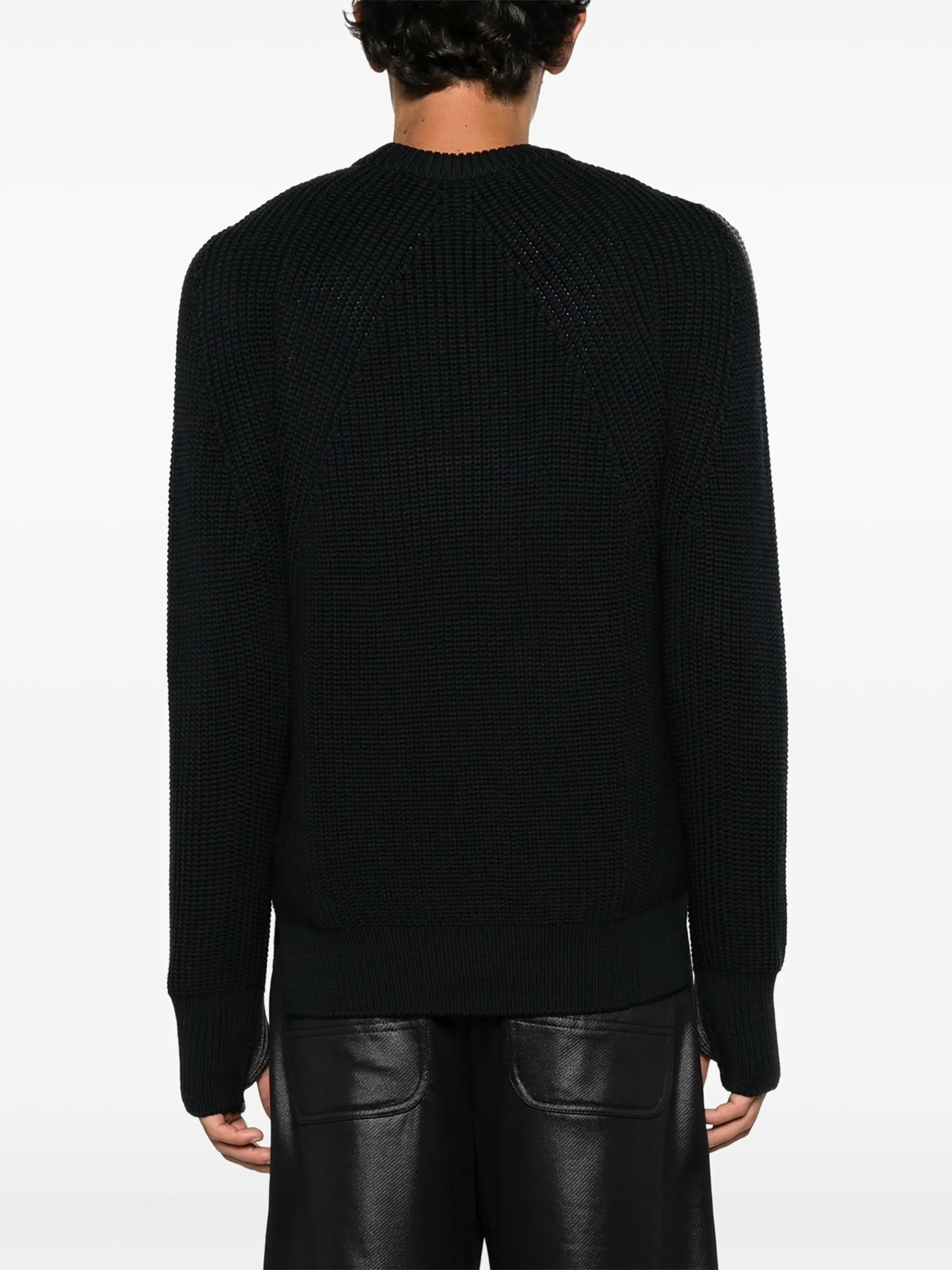 heavy-ribbed raglan-sleeve sweater