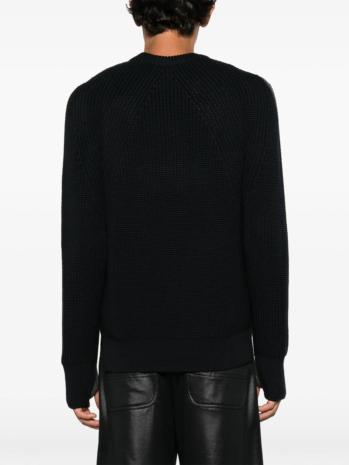 heavy-ribbed raglan-sleeve sweater